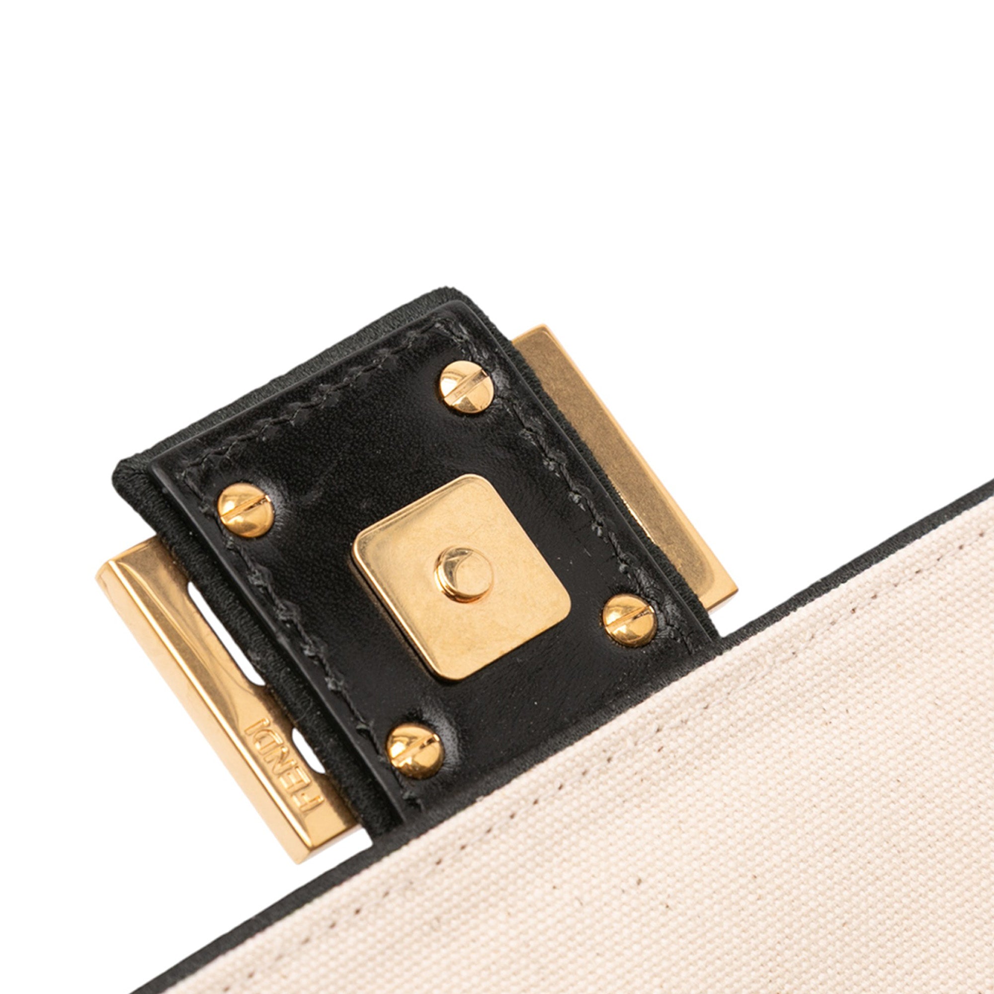 Fendi Chinese Valentines Day Zucca Embroidered Canvas Baguette Satchel - image 7