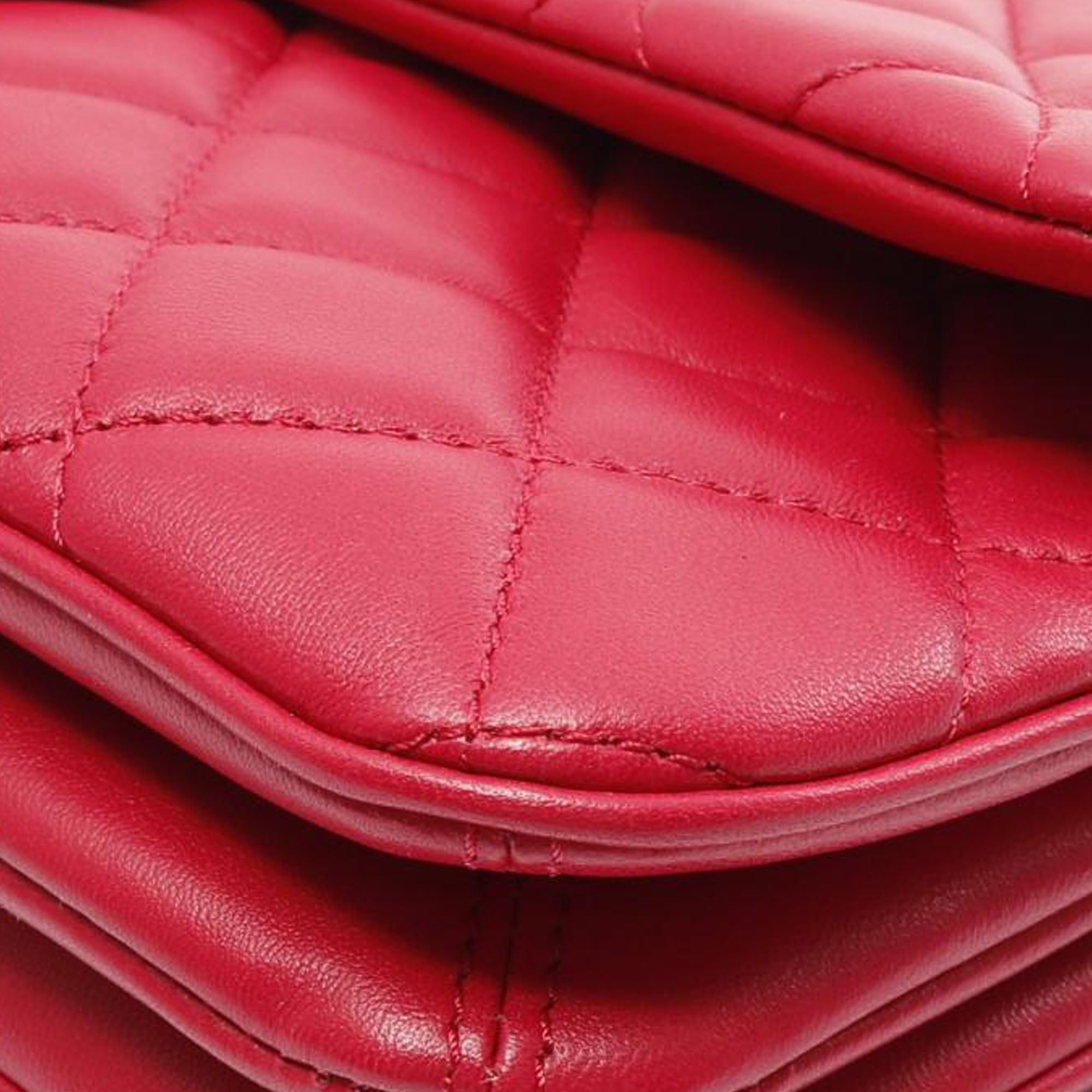 Chanel Jumbo Quilted Lambskin 3 Accordion Flap - image 8