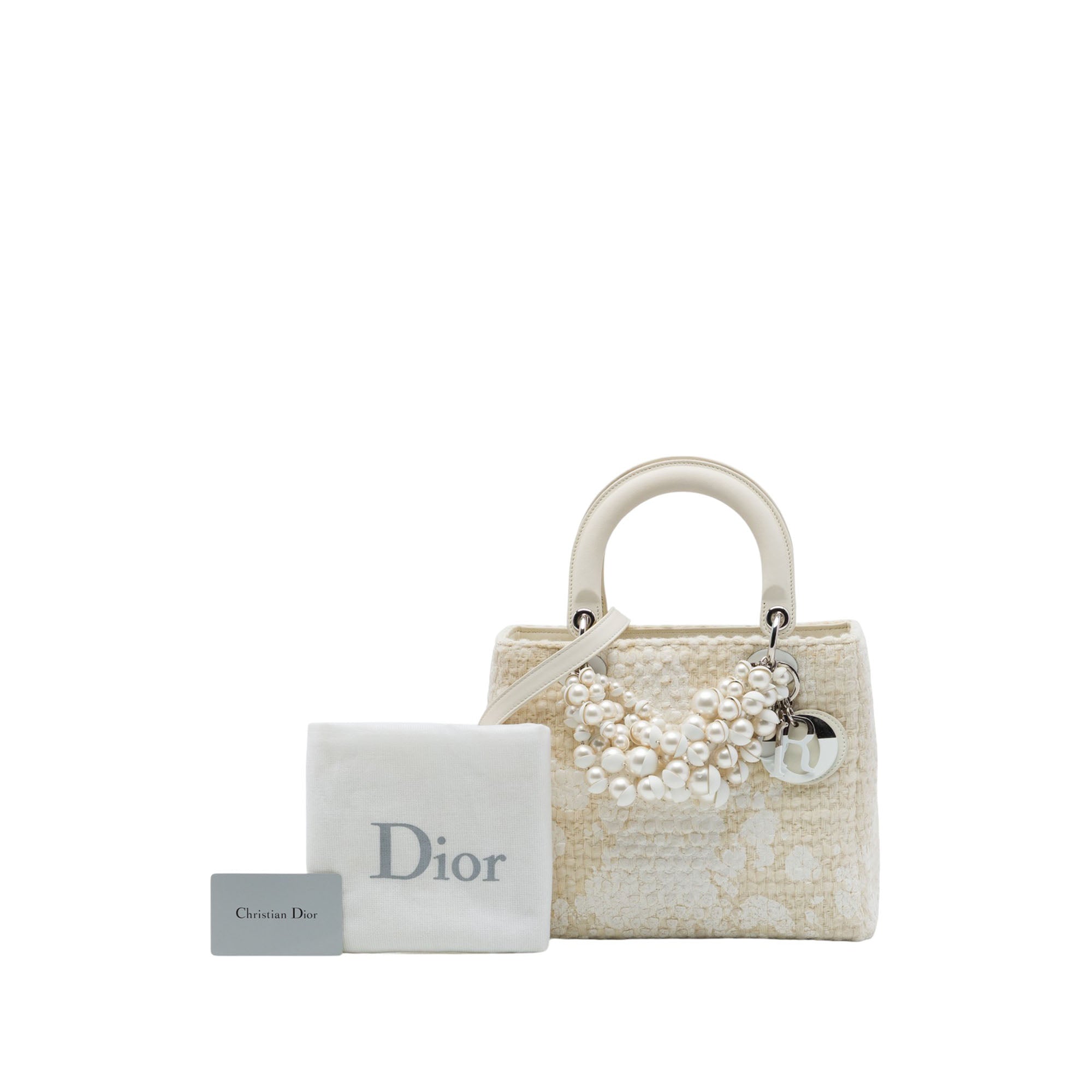 Dior Medium Tweed Pearl Lady Dior - image 7