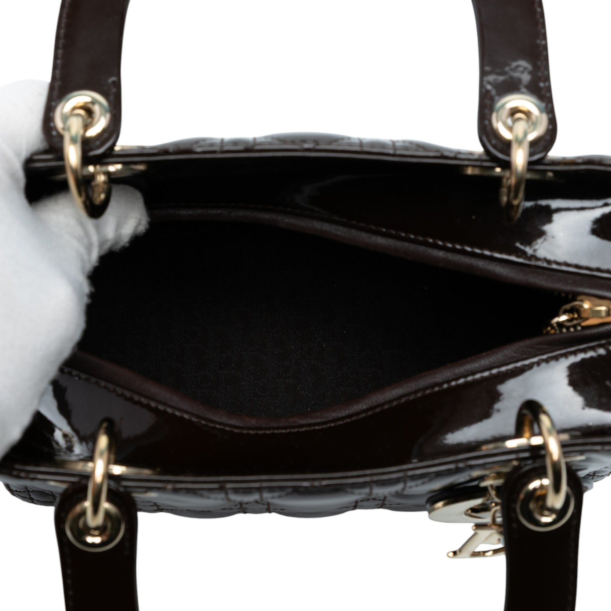 Dior Medium Patent Cannage Lady Dior - image 4