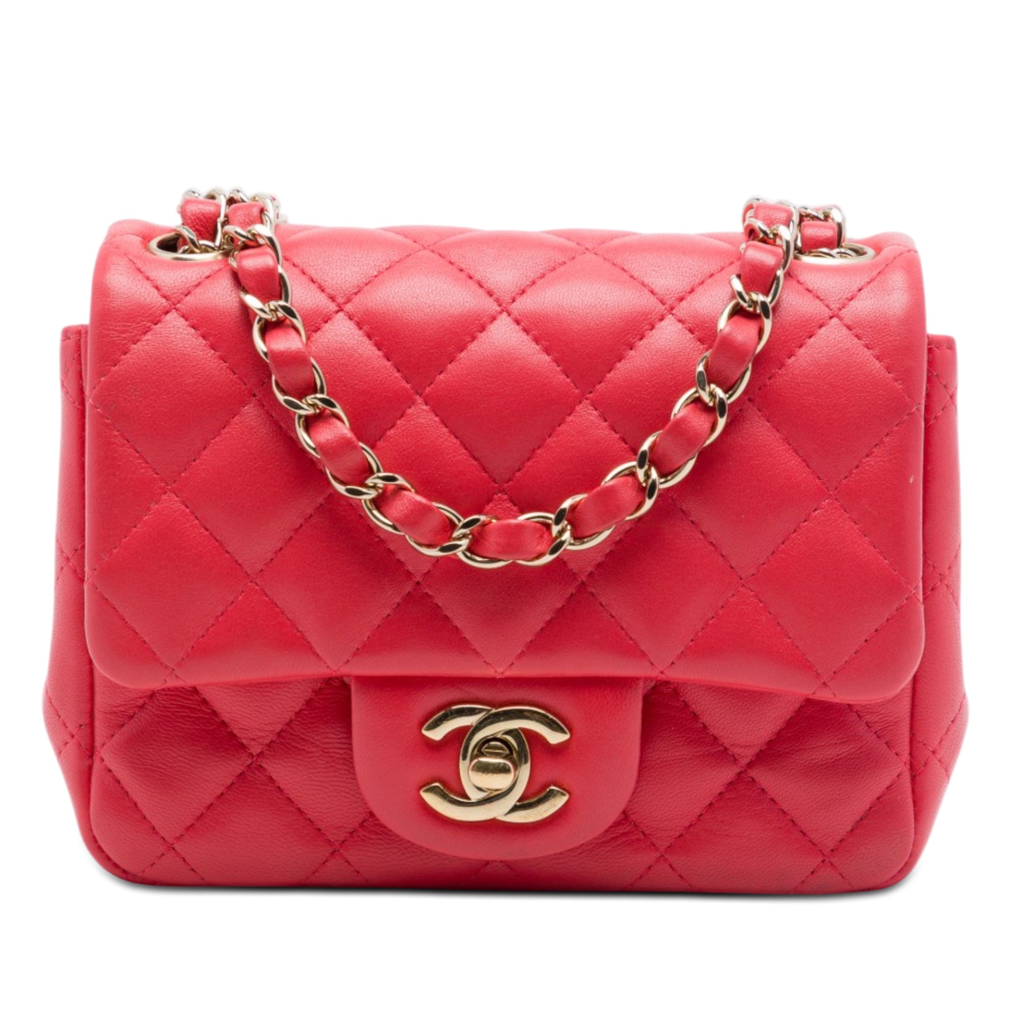Chanel Mini Square Classic Lambskin Single Flap - image 1