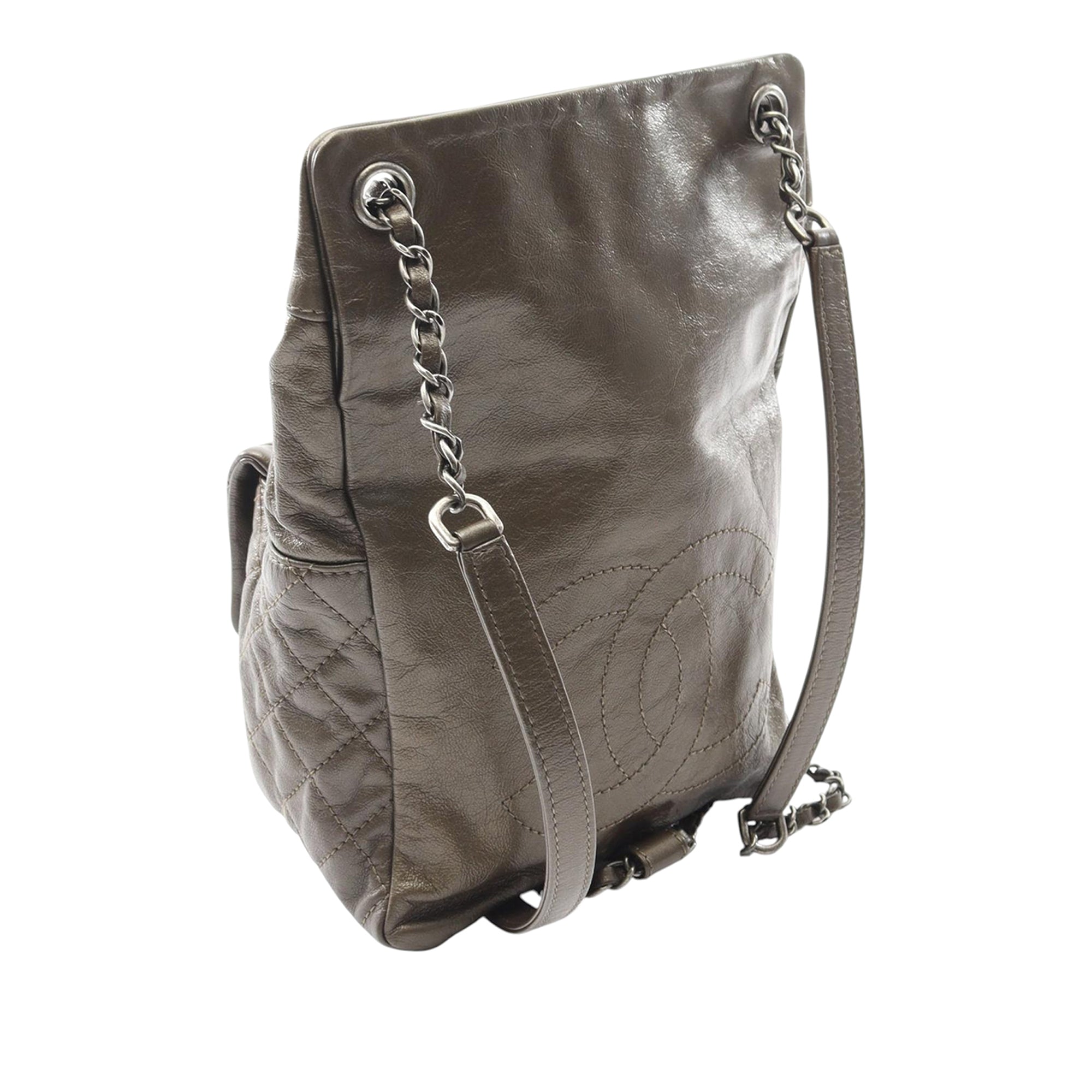 Chanel Leather Drawstring Backpack - image 2