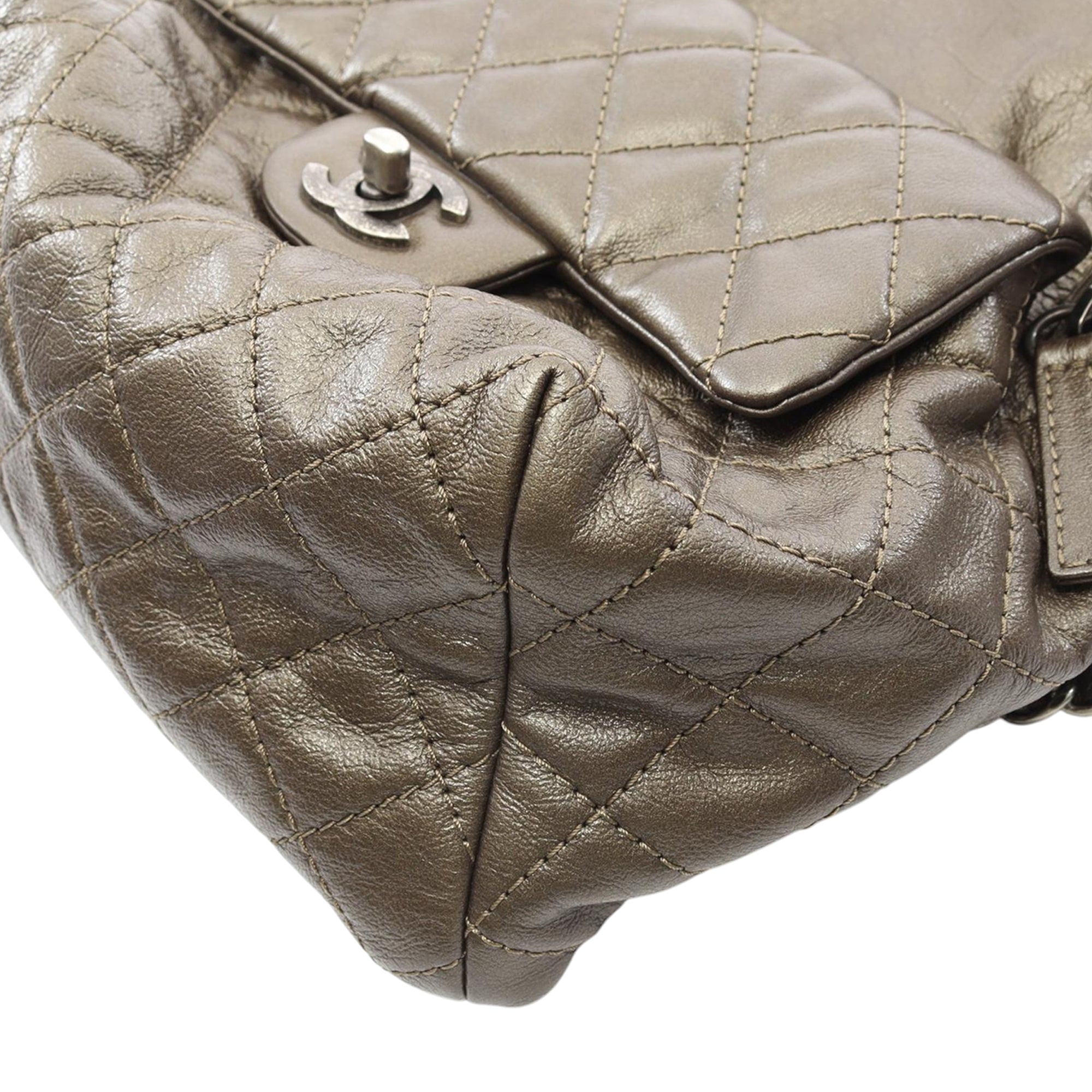 Chanel Leather Drawstring Backpack - image 7