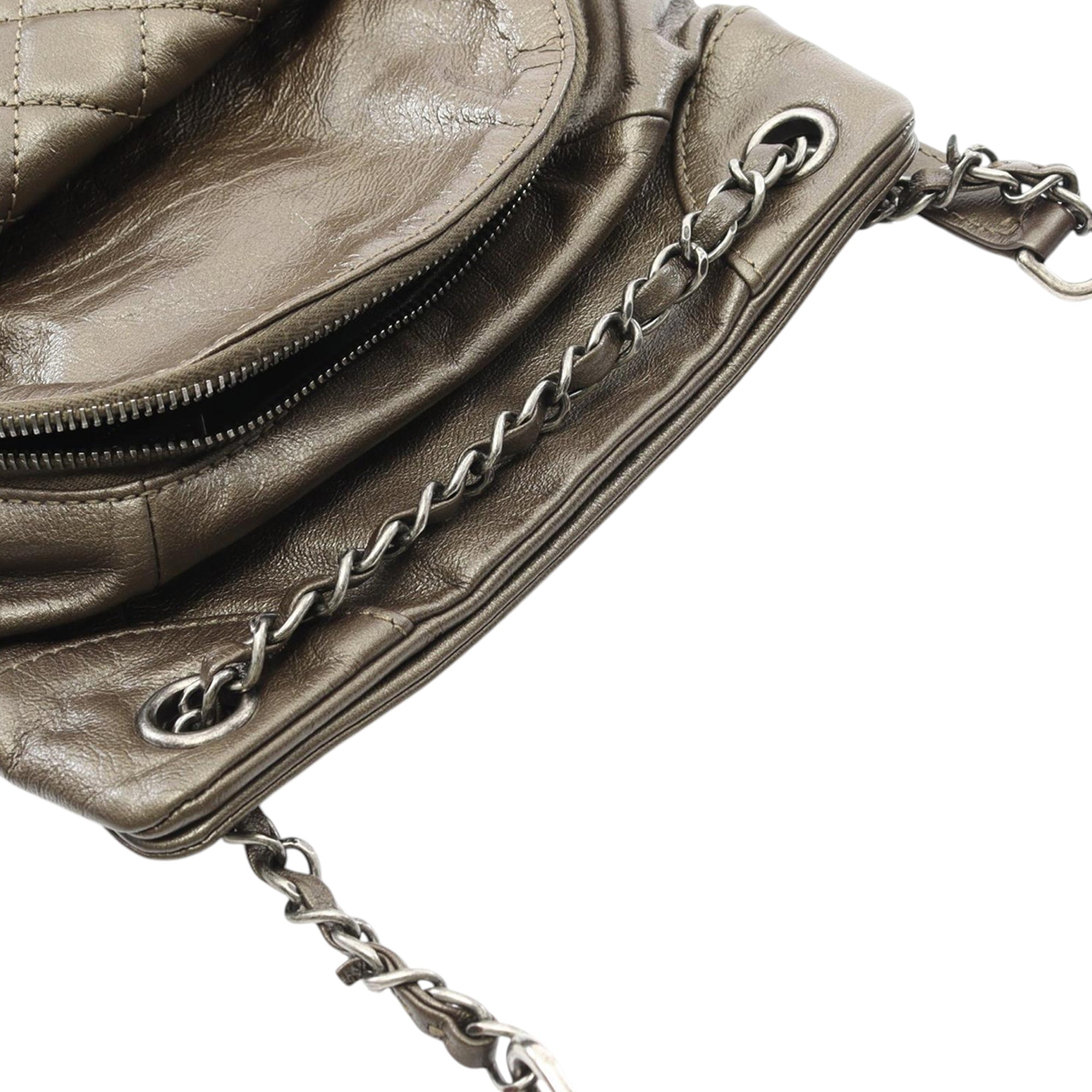 Chanel Leather Drawstring Backpack - image 8