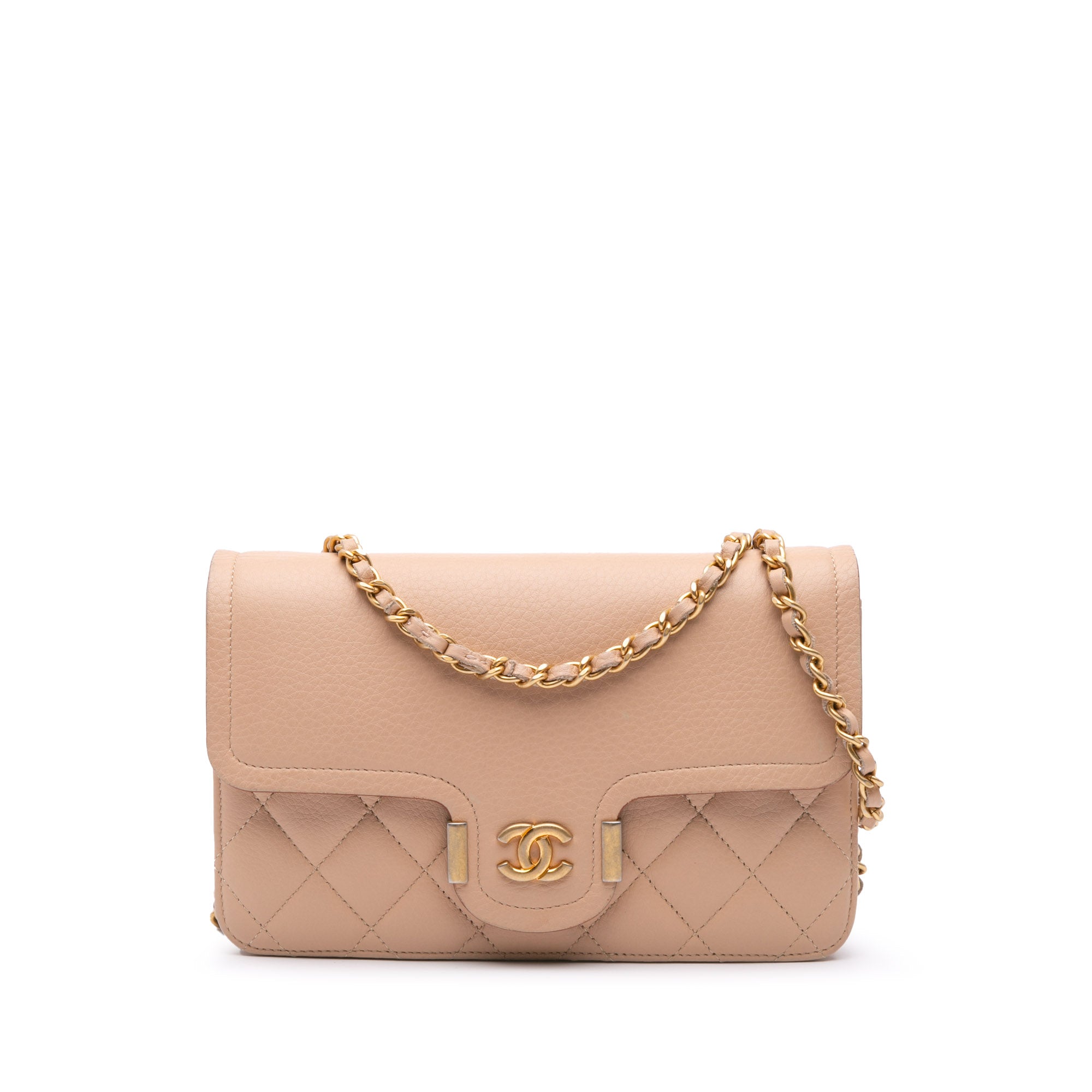Chanel CC Quilted Calfskin Archi Chic Wallet On Chain - image 1
