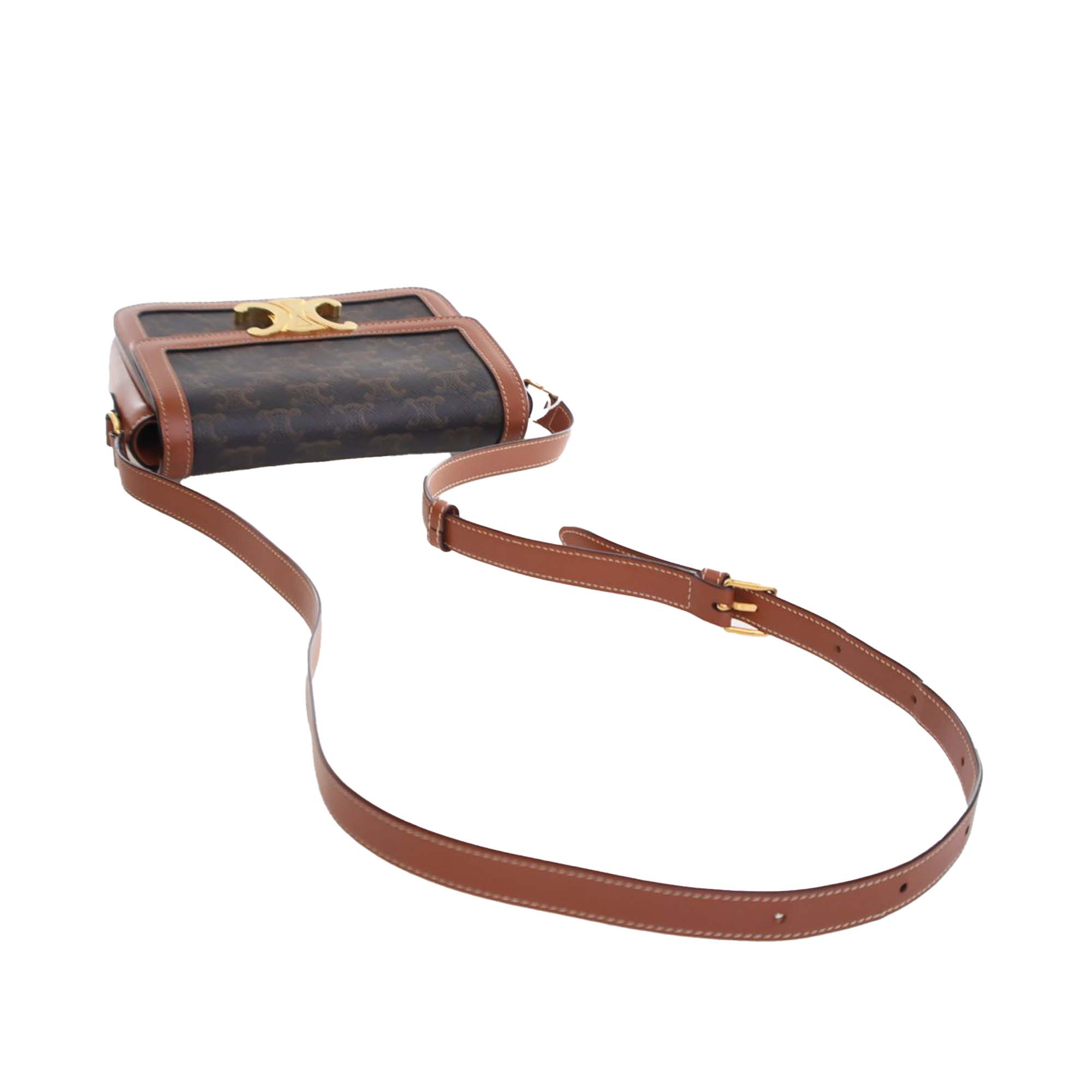 Celine Teen Triomphe Coated Canvas and Calfskin Triomphe Crossbody - image 15