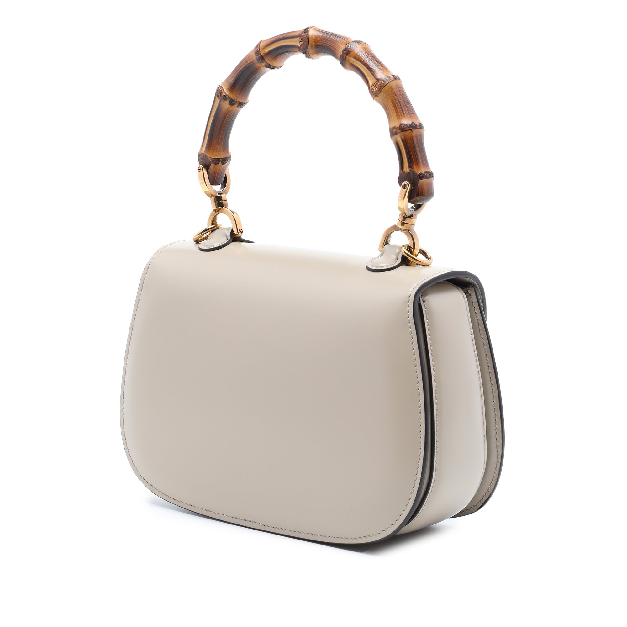Gucci Small Calfskin Web Bamboo 1947 Top Handle Bag - image 2