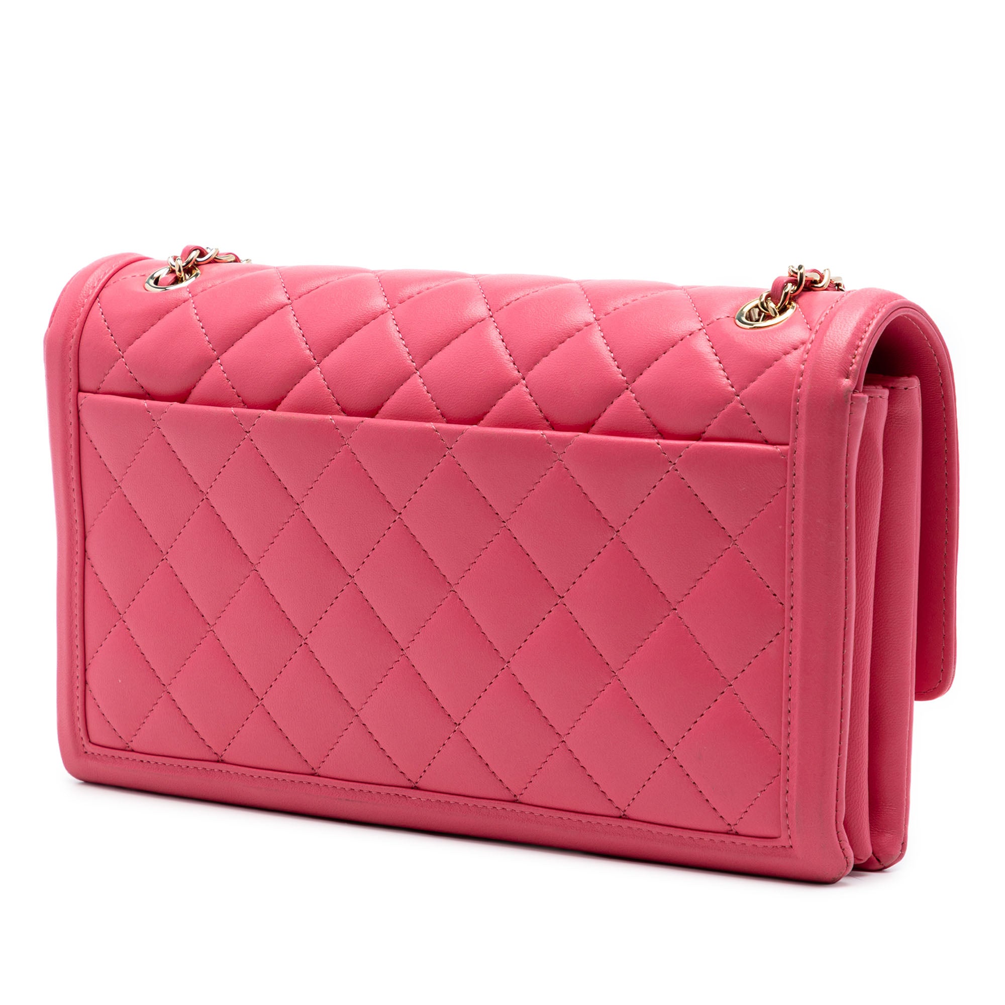 Chanel Medium Quilted Lambskin 3 Compartment Flap - image 2