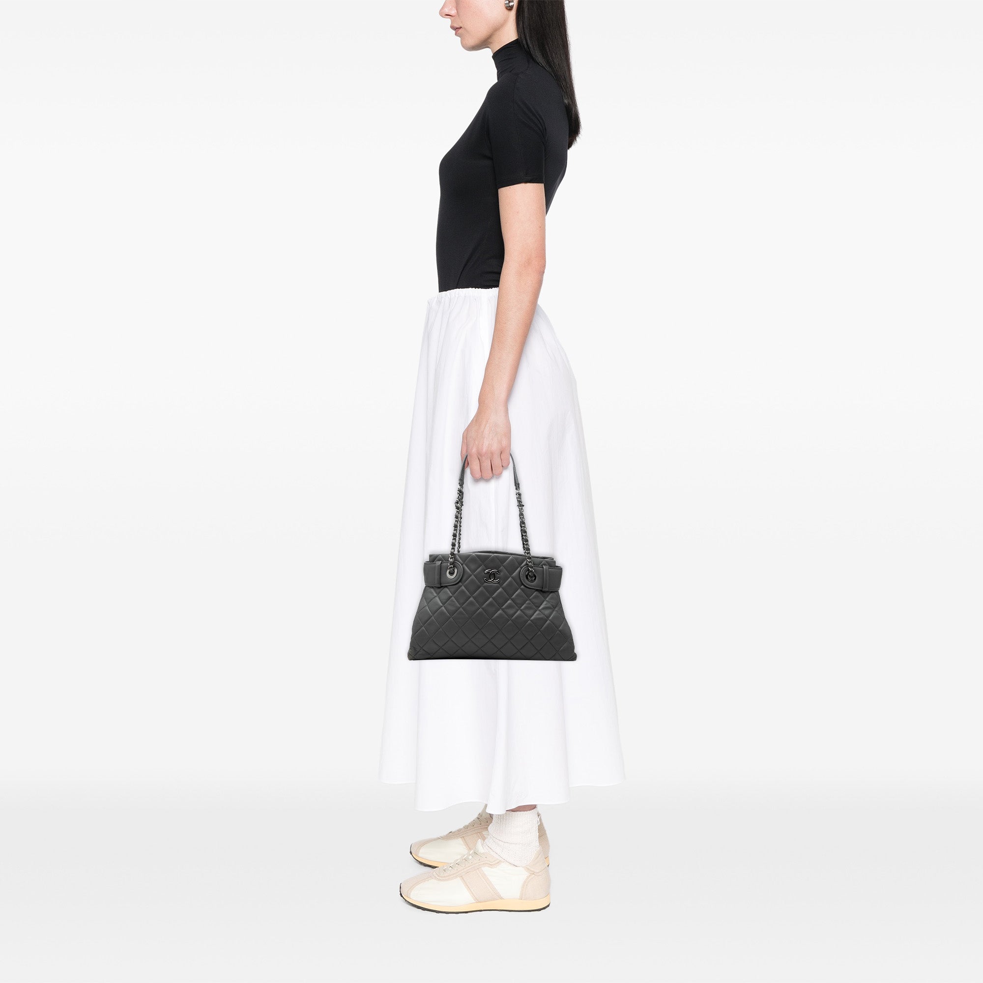 Chanel Small Quilted Lambskin Coco Loop Tote - image 7