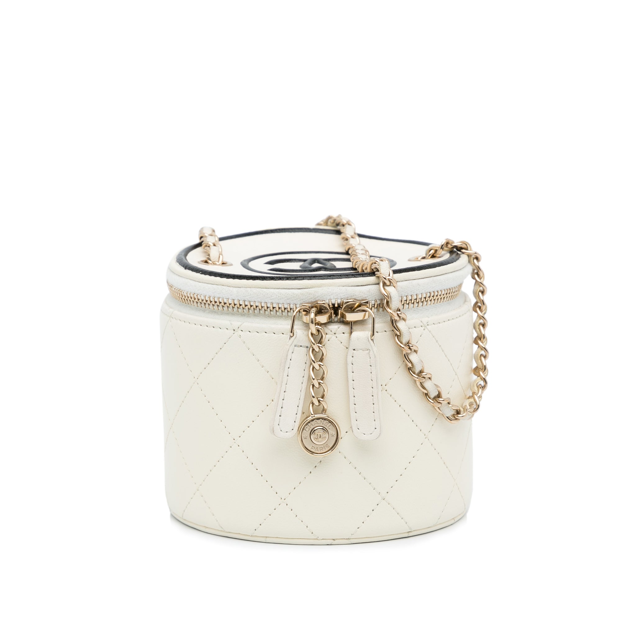 Chanel Lambskin Chain and Charm Vanity Case - image 1