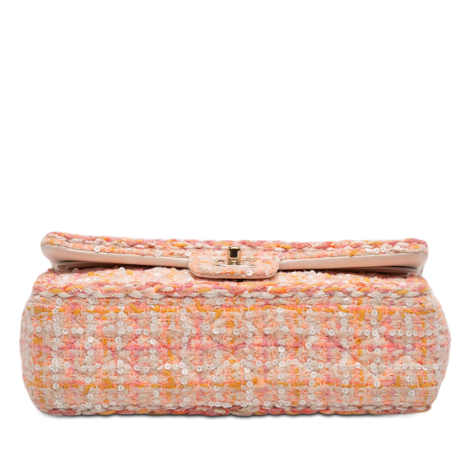 Chanel Medium Classic Tweed Sequin Braided Double Flap - image 3