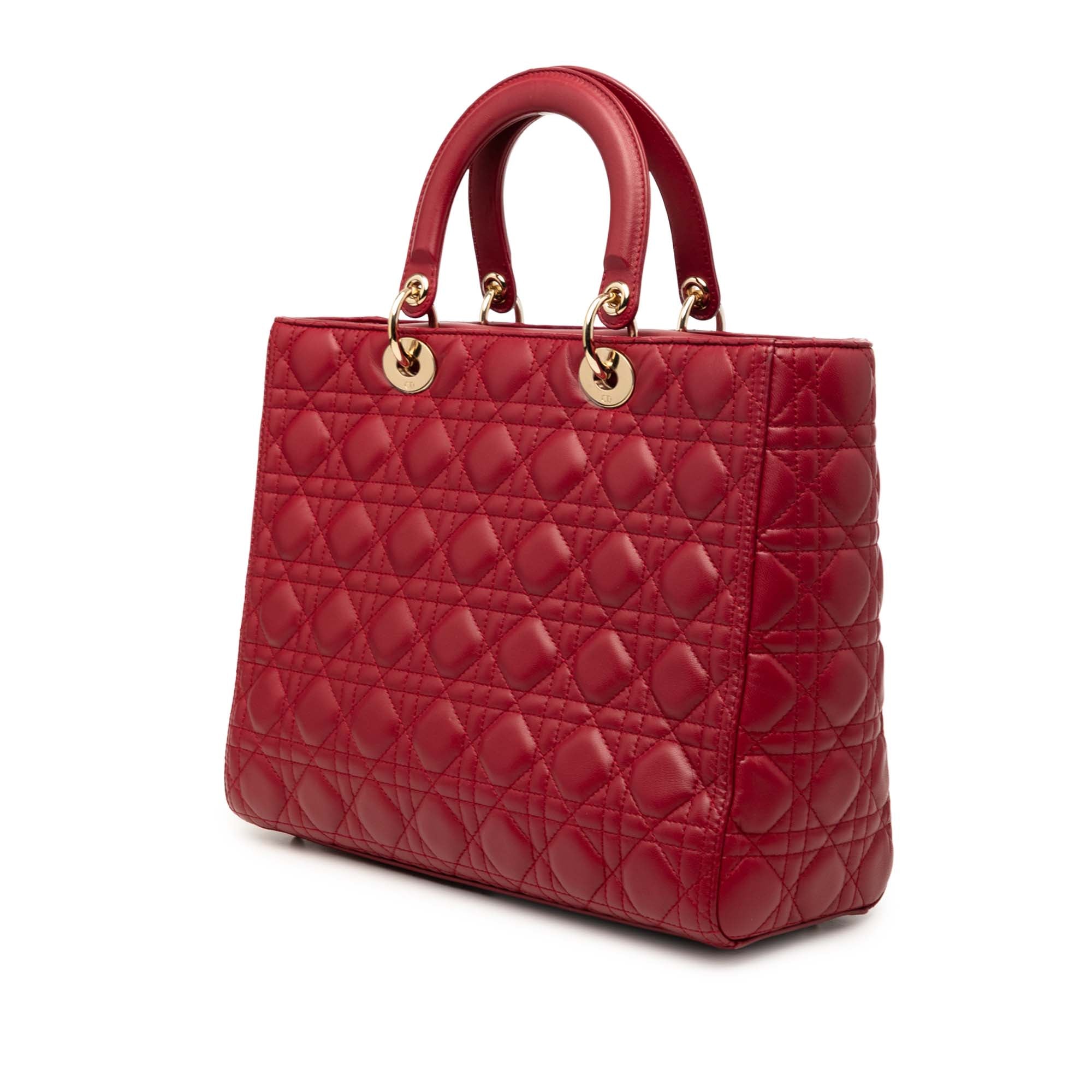 Dior Large Lambskin Cannage Lady Dior - image 2