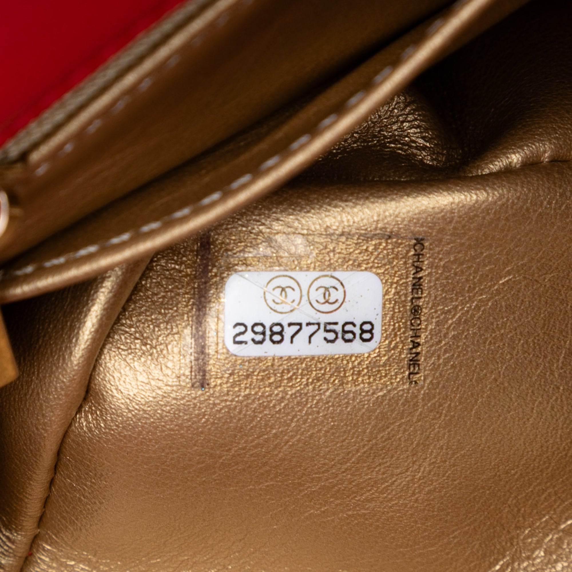 Chanel Mini Square Classic Lambskin Pearl Crush Single Flap - image 5