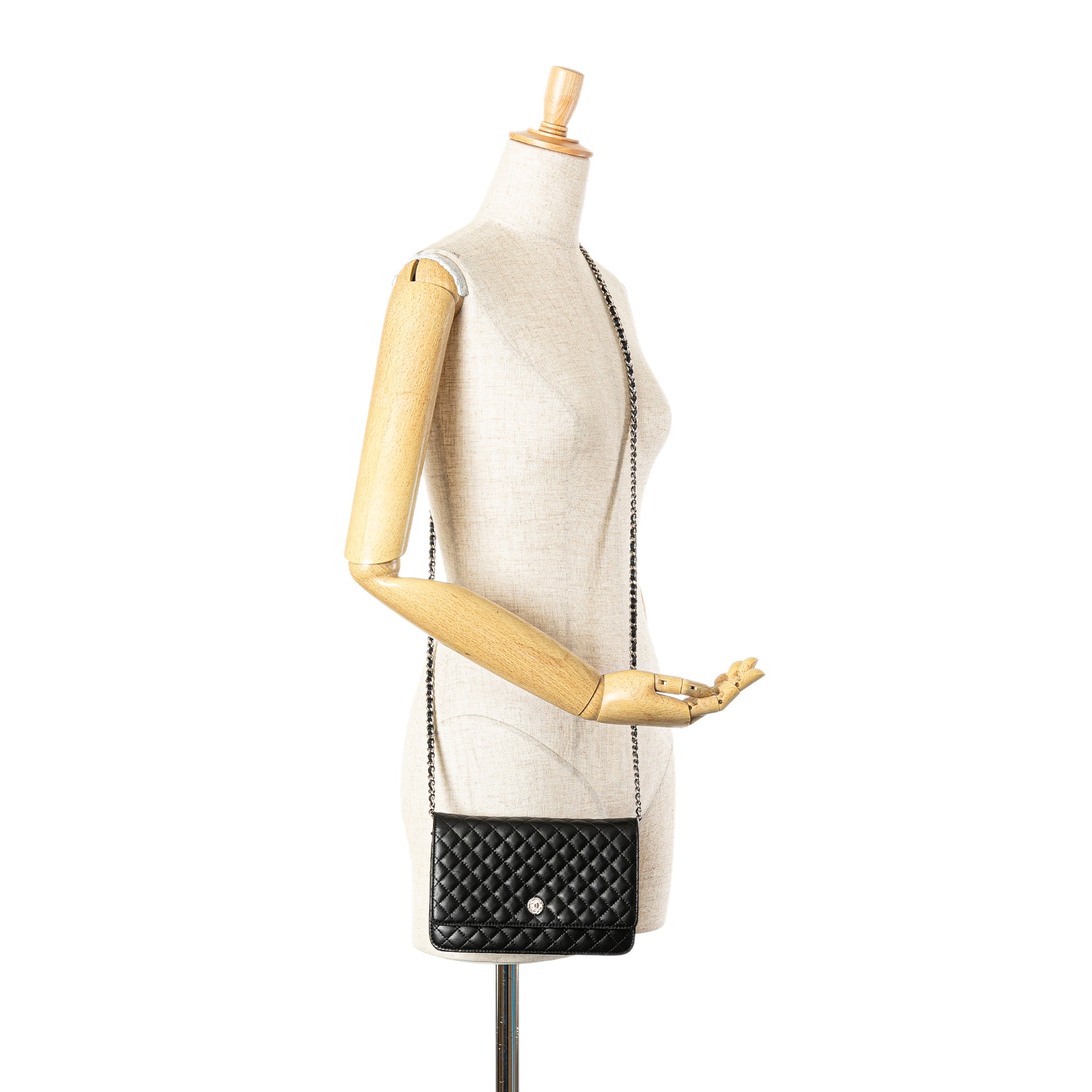 Chanel CC Microquilted Lambskin Wallet On Chain - image 8
