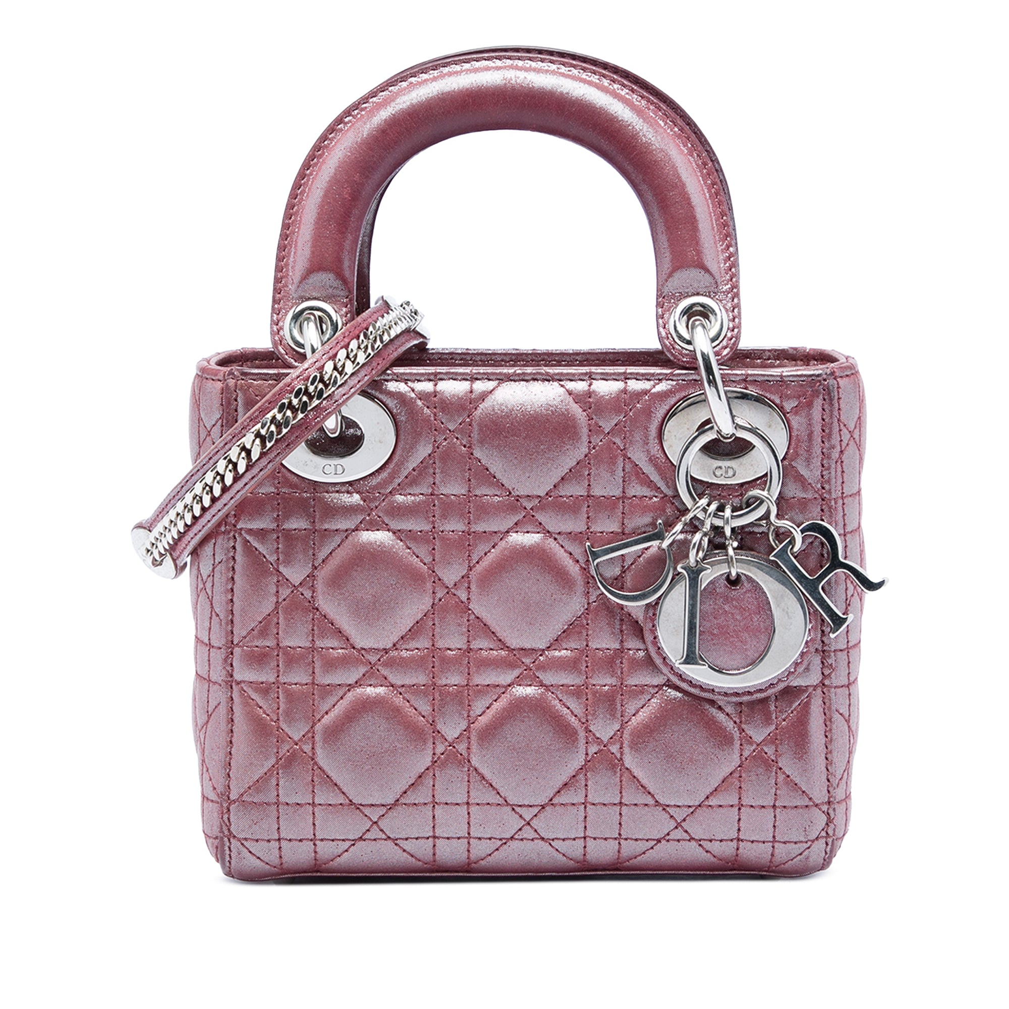 Dior Mini Iridescent Lambskin Cannage Lady Dior - image 1