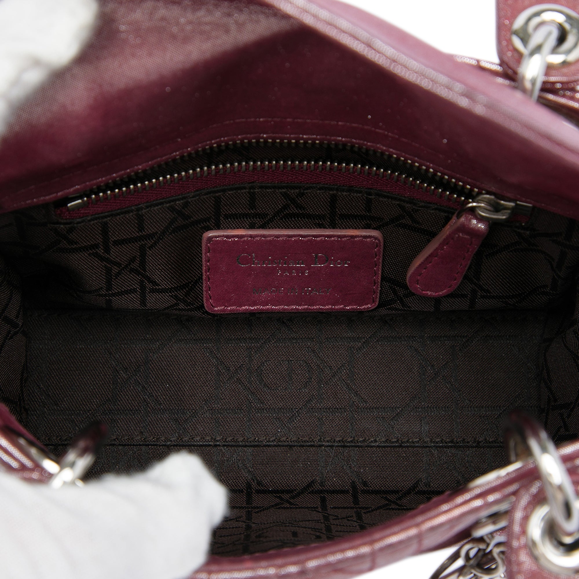 Dior Mini Iridescent Lambskin Cannage Lady Dior - image 4