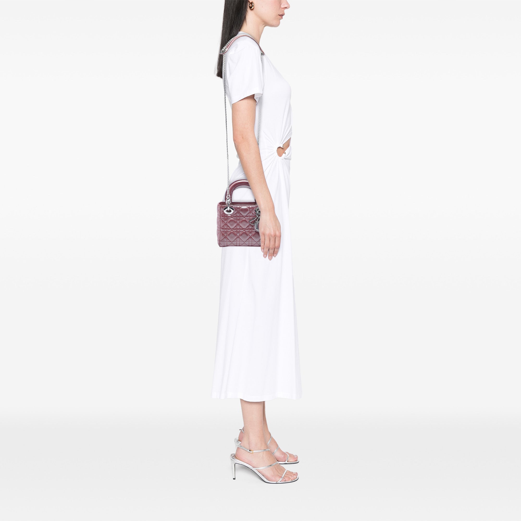 Dior Mini Iridescent Lambskin Cannage Lady Dior - image 5
