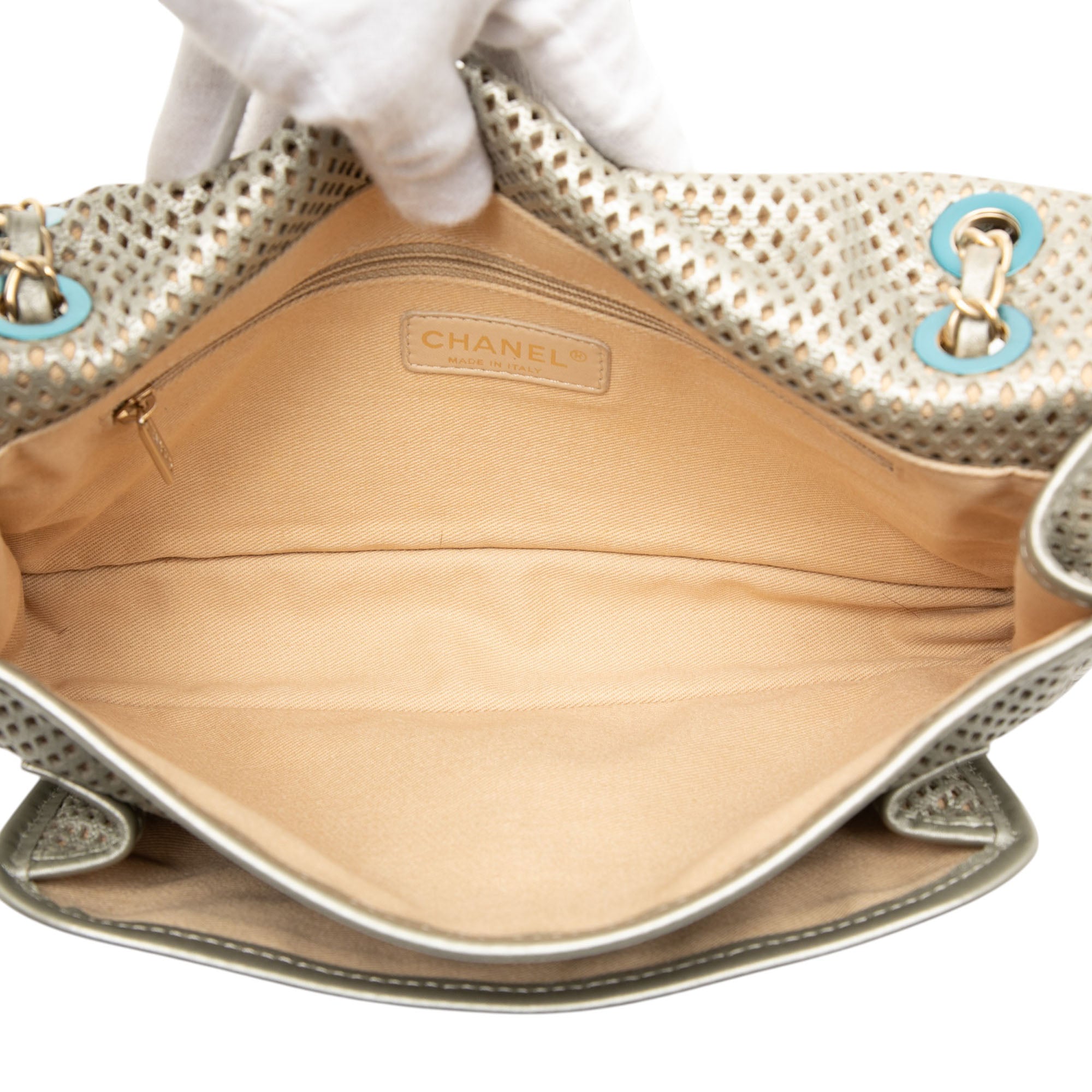 Chanel Medium Perforated Calfskin Up In The Air Flap - image 4