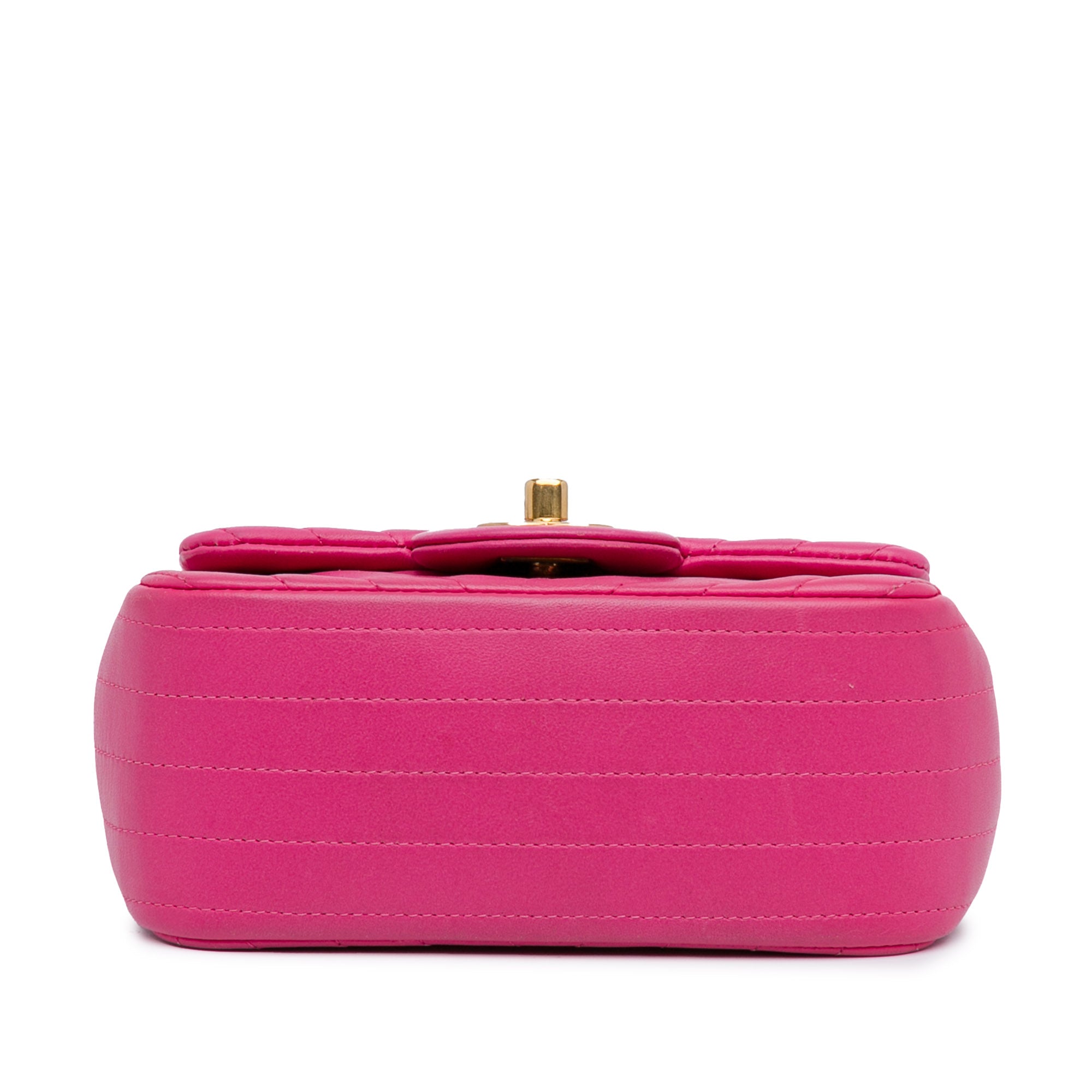 Chanel Mini Square Classic Chevron Lambskin Single Flap - image 4