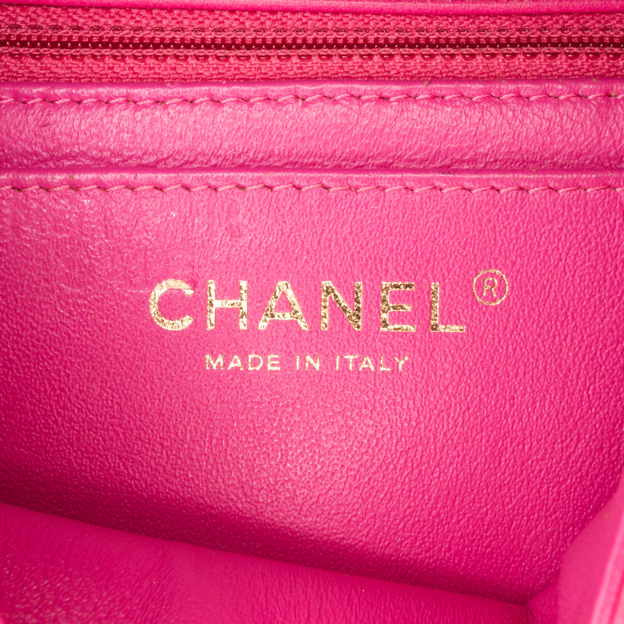 Chanel Mini Square Classic Chevron Lambskin Single Flap - image 6