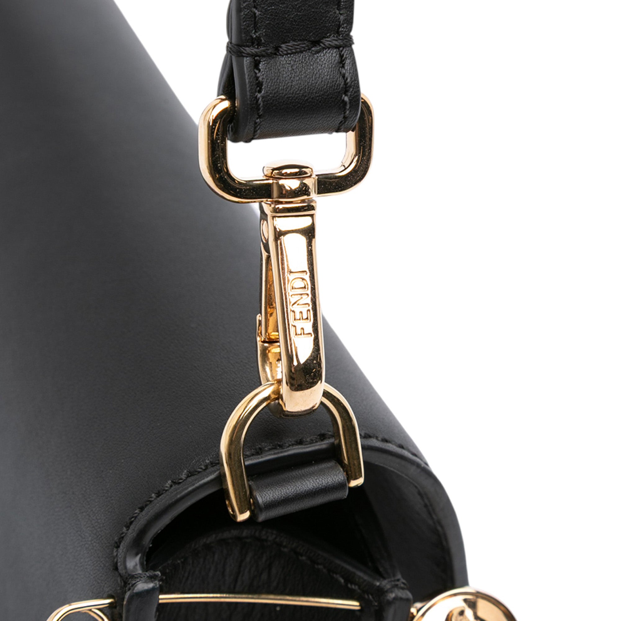 Fendi Versace Vitello Seta Fendace Brooch Baguette Satchel - image 10