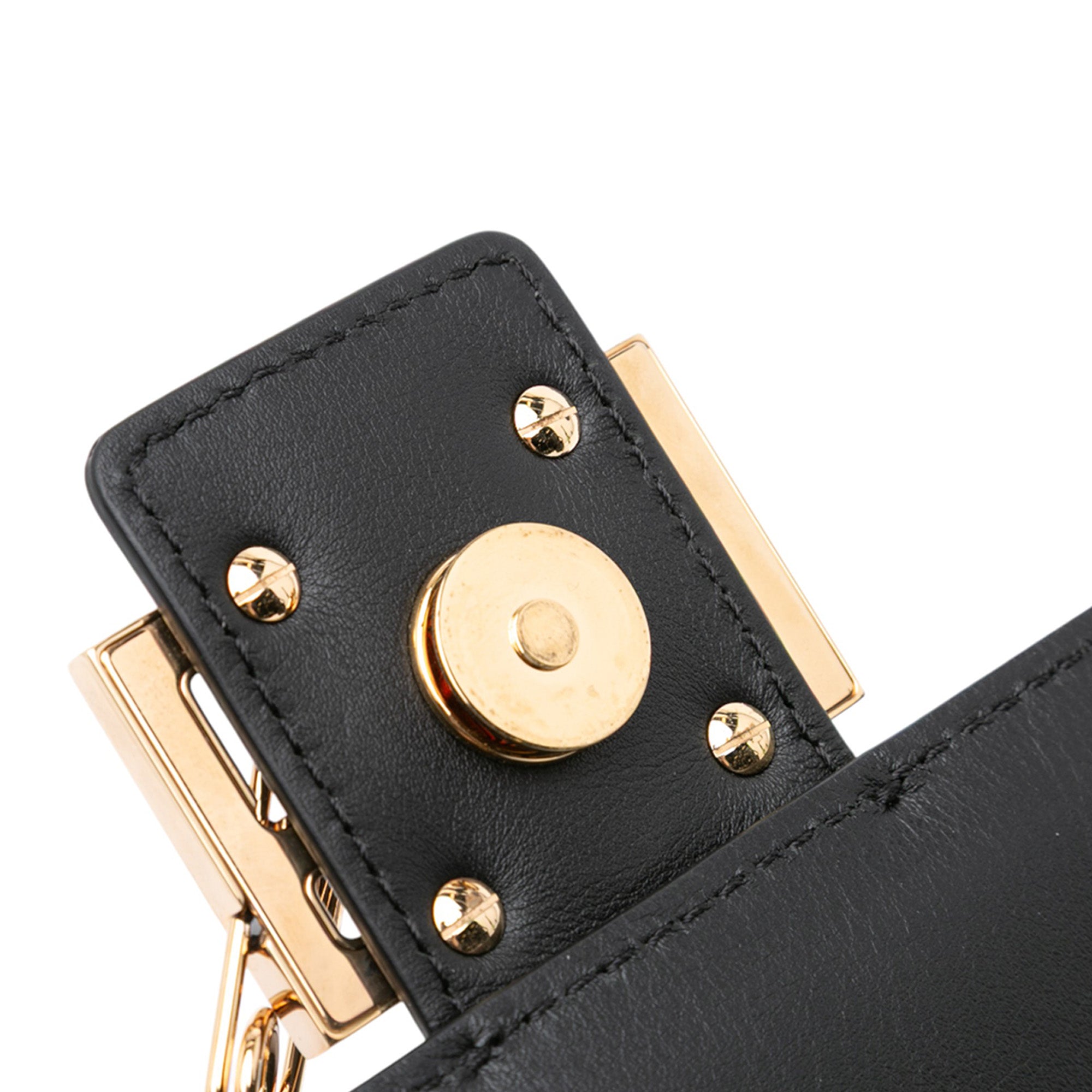 Fendi Versace Vitello Seta Fendace Brooch Baguette Satchel - image 8