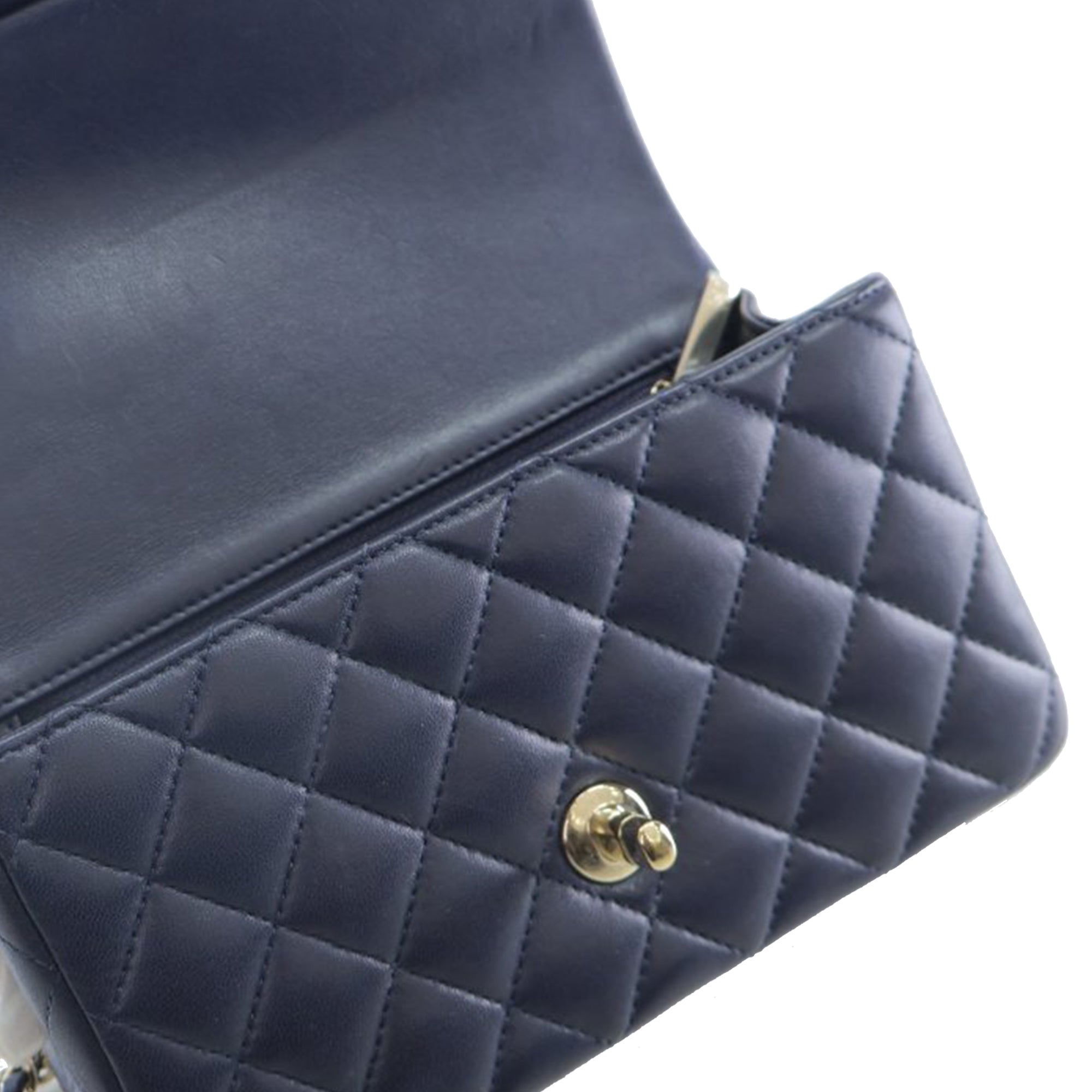 Chanel Mini Rectangular Lambskin Top Handle Flap - image 8