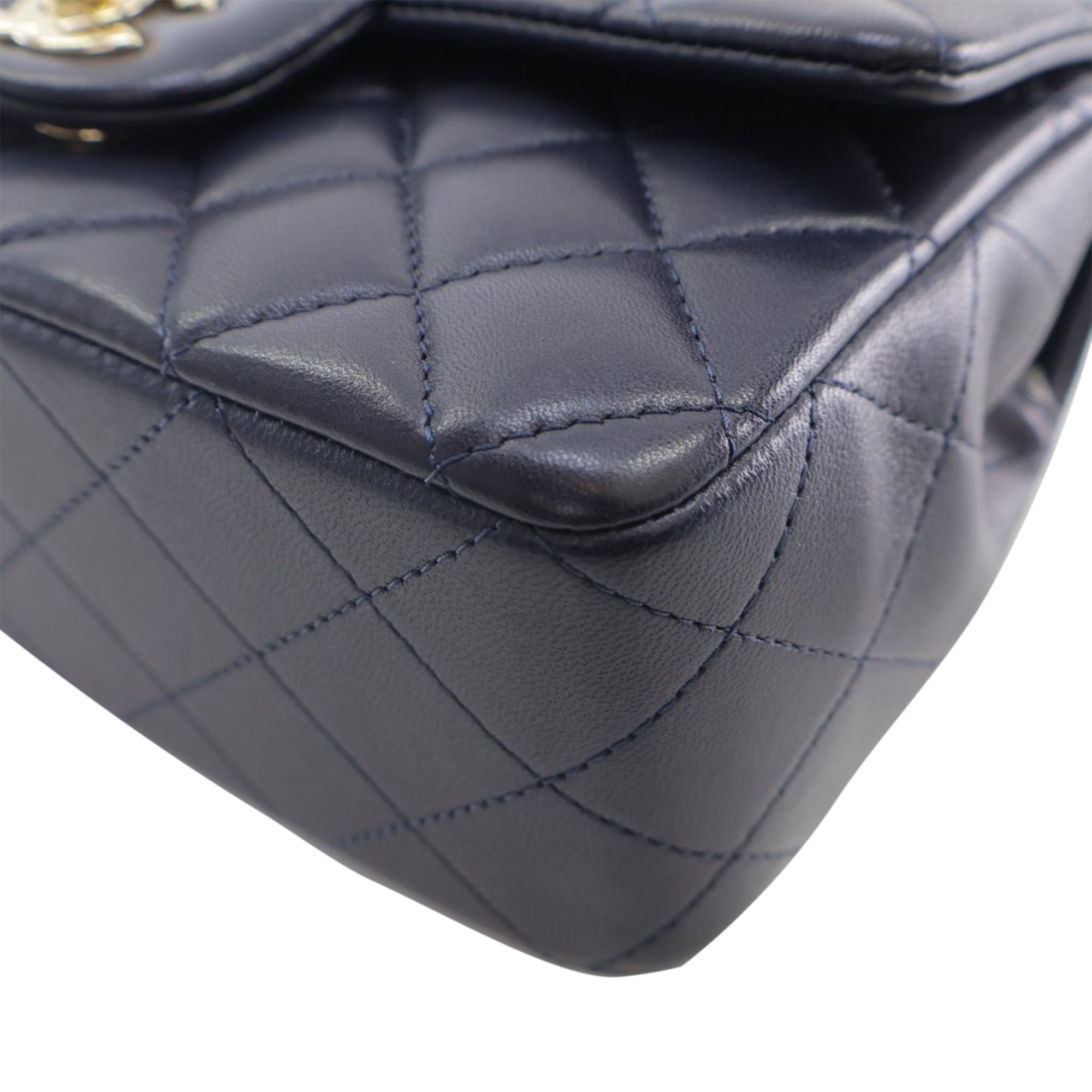 Chanel Mini Rectangular Lambskin Top Handle Flap - image 9
