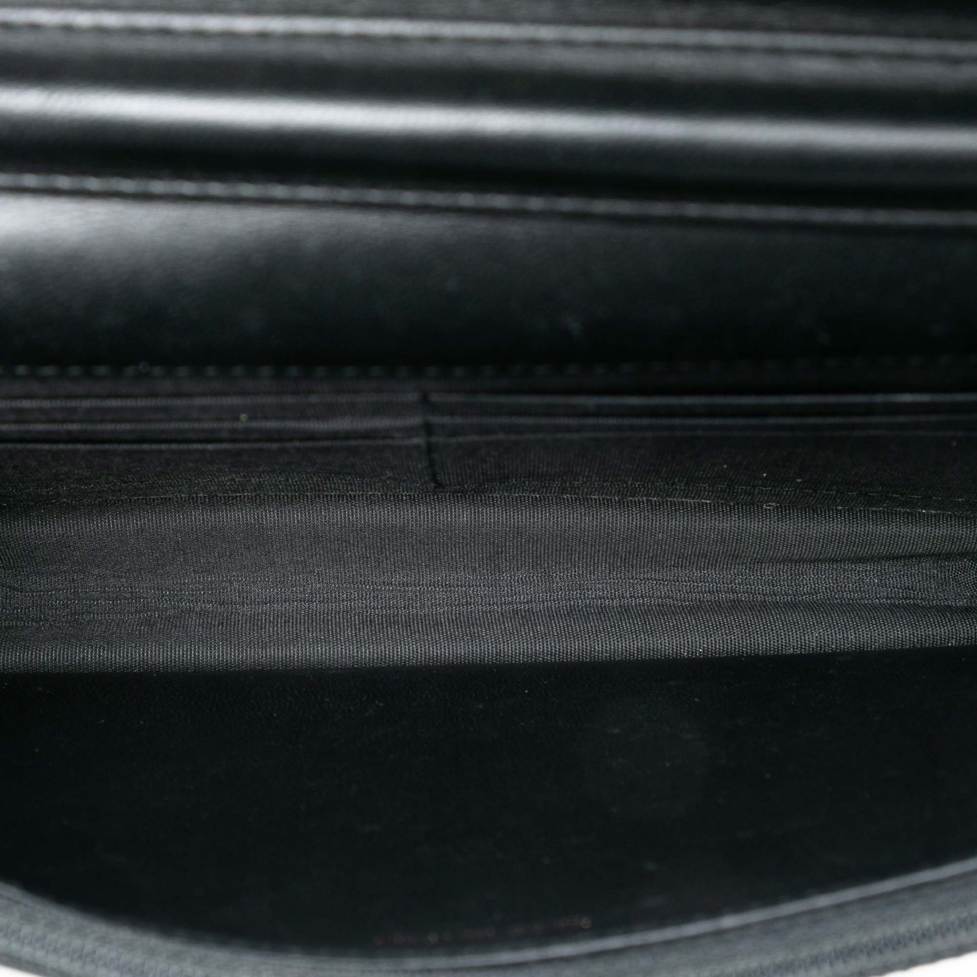 Chanel Pleated Crumpled Chevron Calfskin Boy Wallet On Chain - image 4