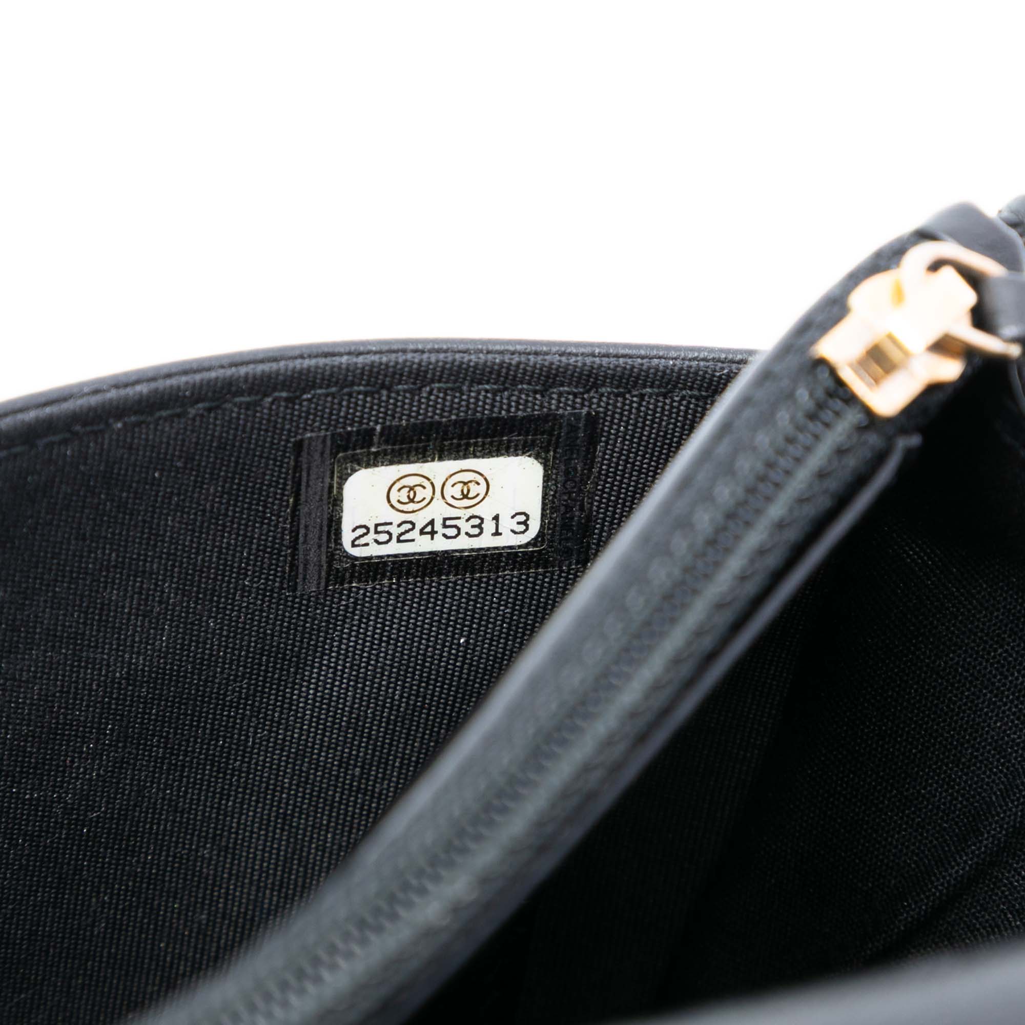 Chanel Pleated Crumpled Chevron Calfskin Boy Wallet On Chain - image 5