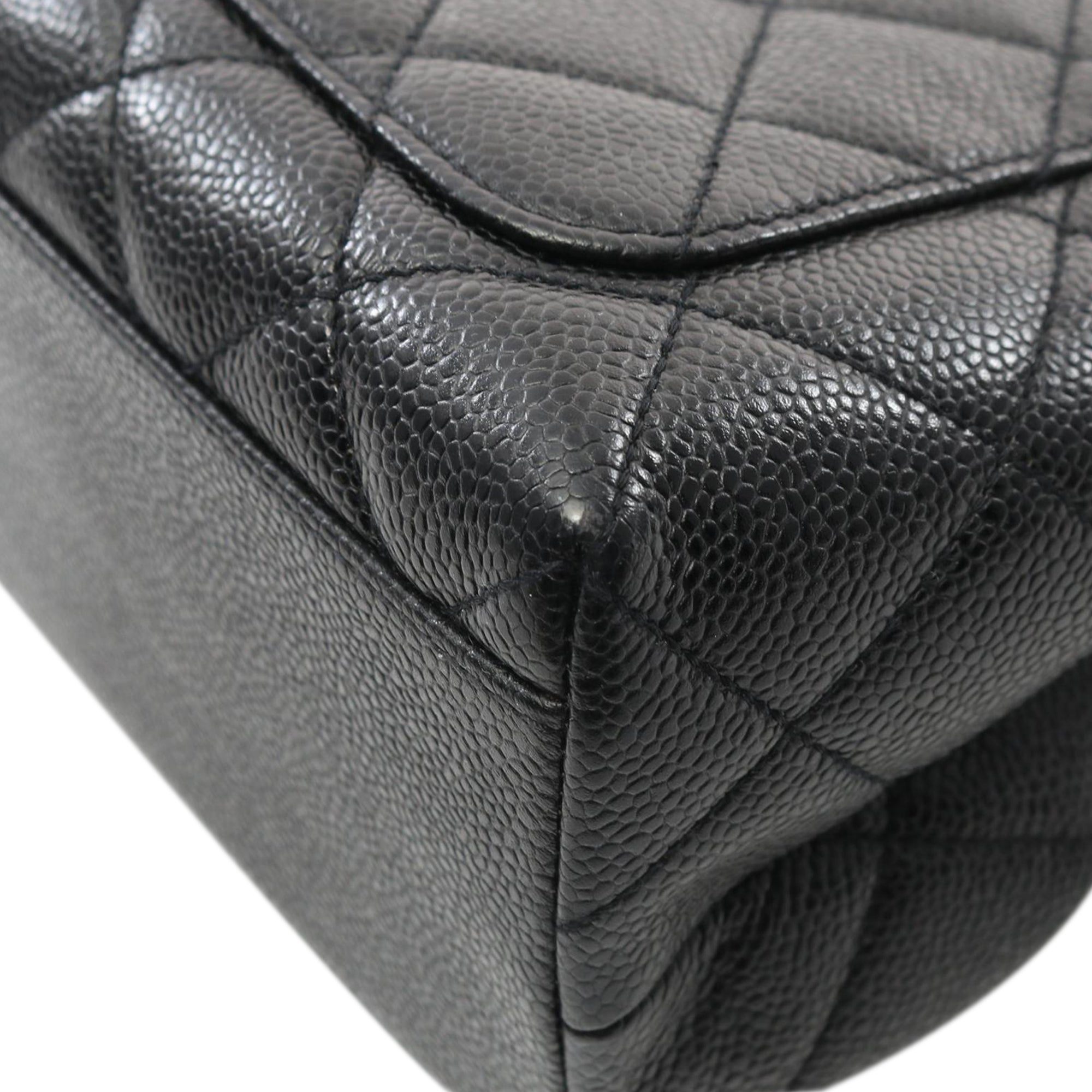 Chanel CC Quilted Caviar Kelly Top Handle Bag - image 10