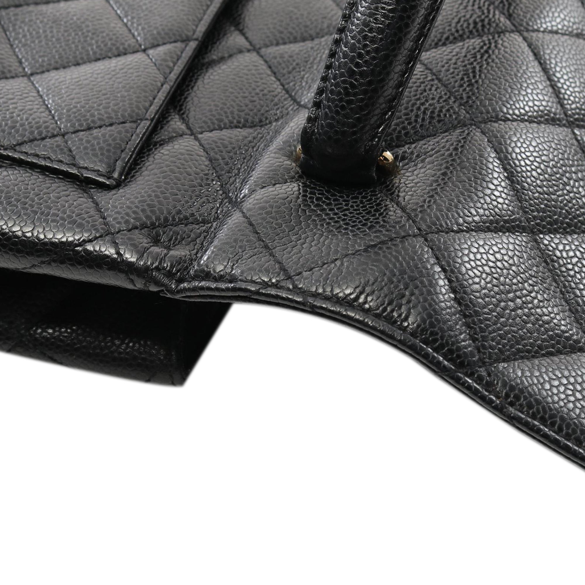 Chanel CC Quilted Caviar Kelly Top Handle Bag - image 9