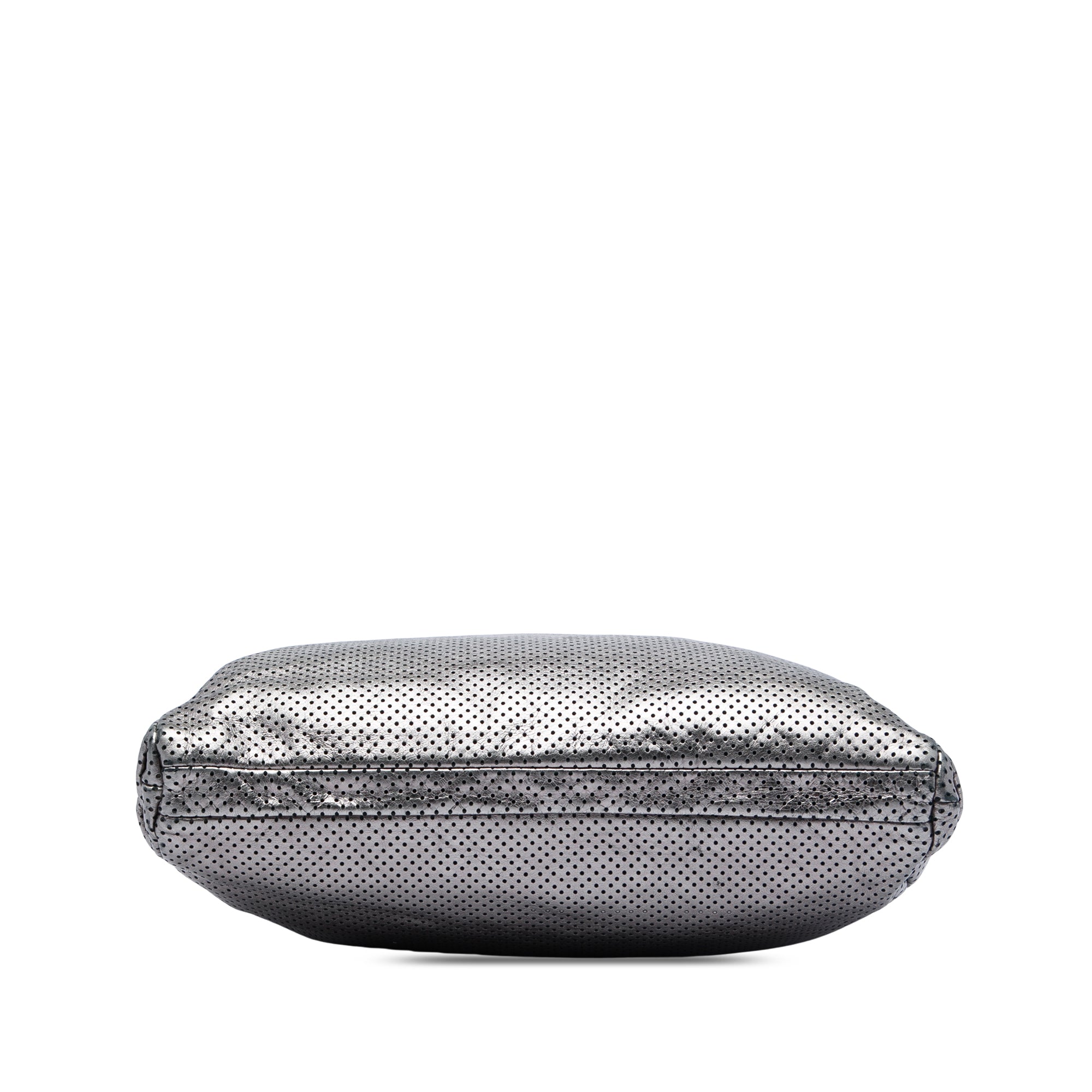 Chanel Perforated Crackled Metallic Calfskin Drill Tote - image 3