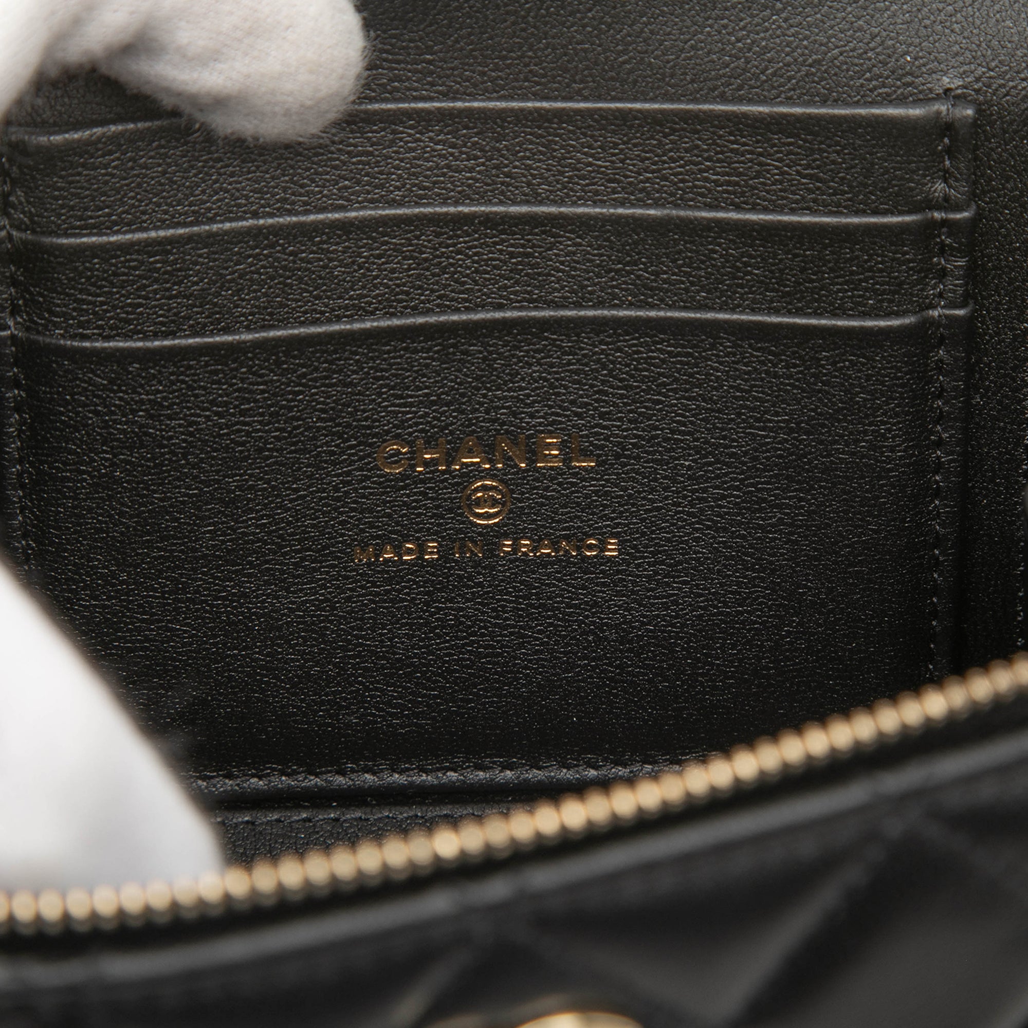 Chanel Small Lambskin Top Handle Vanity Case with Chain - image 6