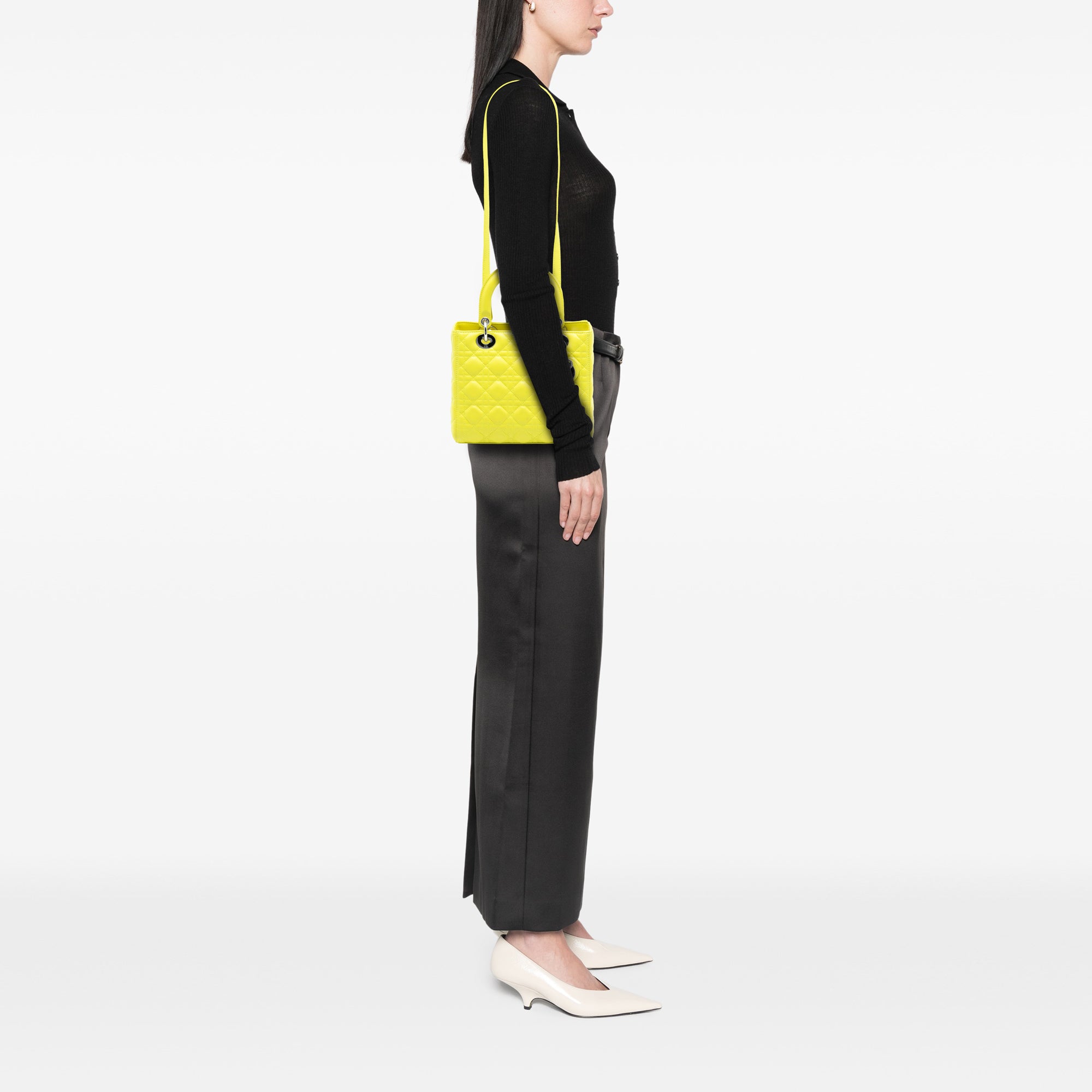 Dior Medium Lambskin Cannage Lady Dior - image 7