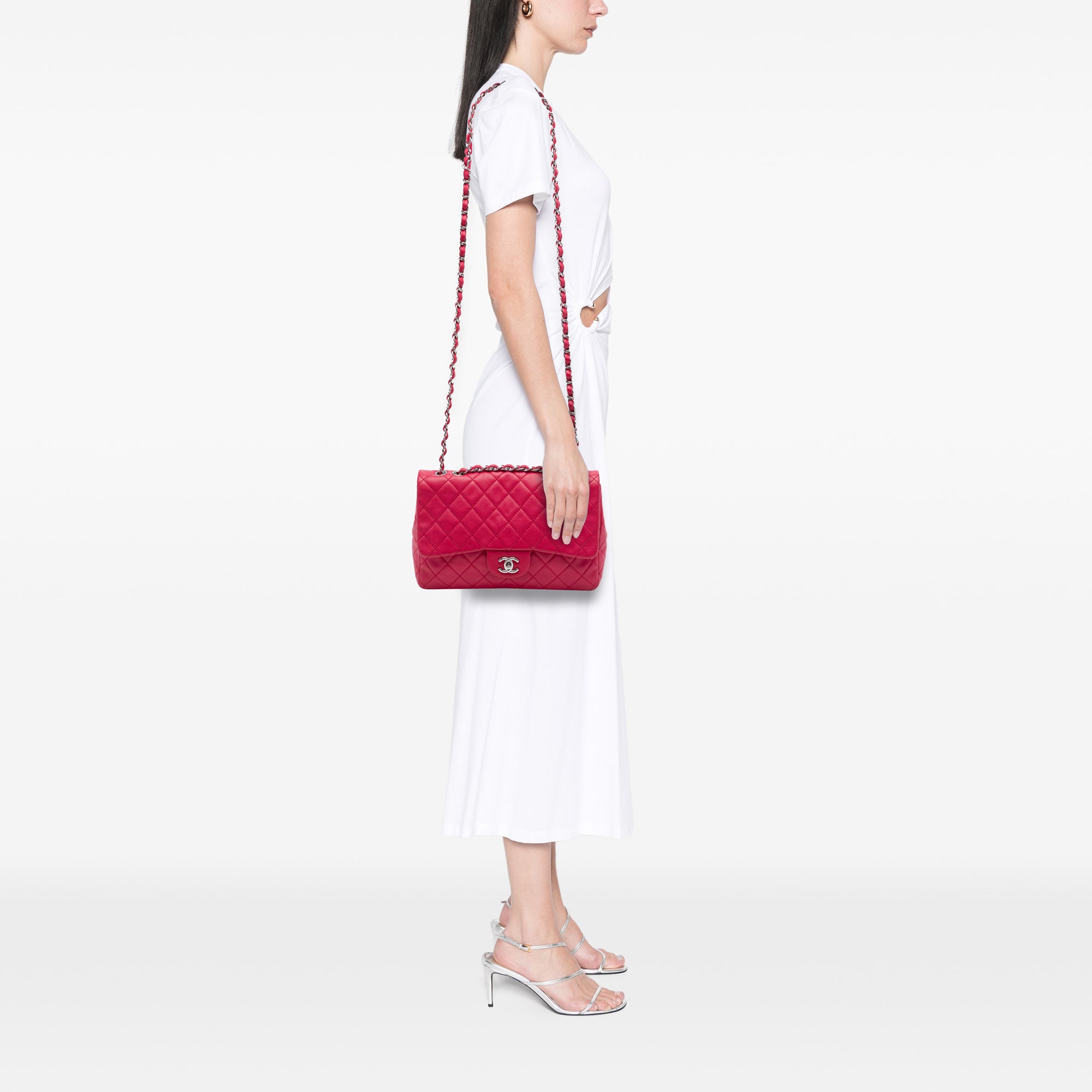 Chanel Jumbo Classic Caviar Single Flap - image 6