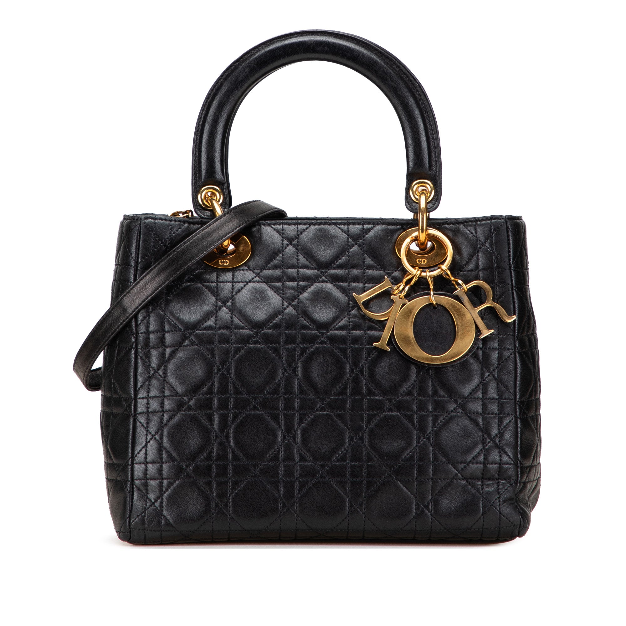 Dior Medium Lambskin Cannage Lady Dior - image 1