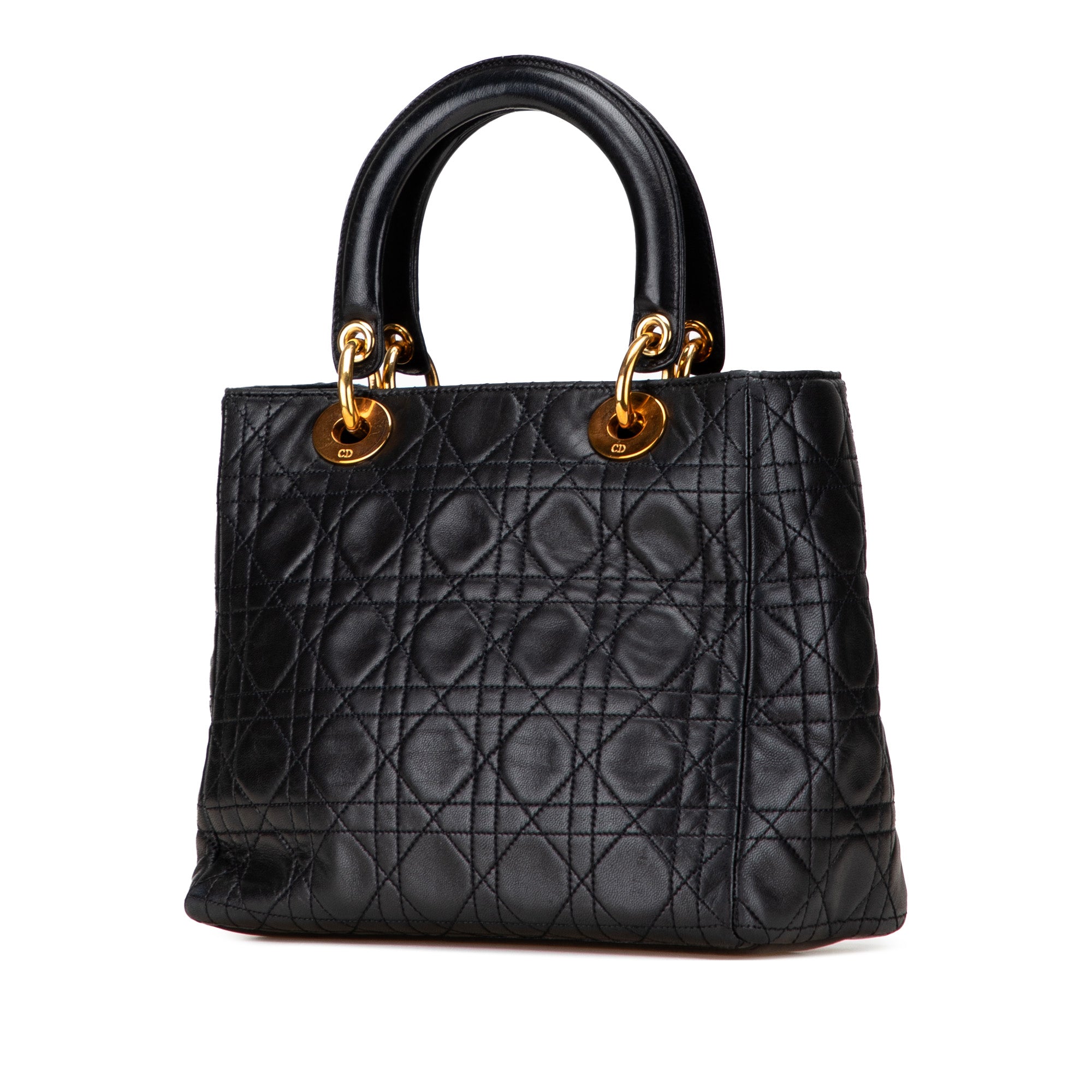 Dior Medium Lambskin Cannage Lady Dior - image 2
