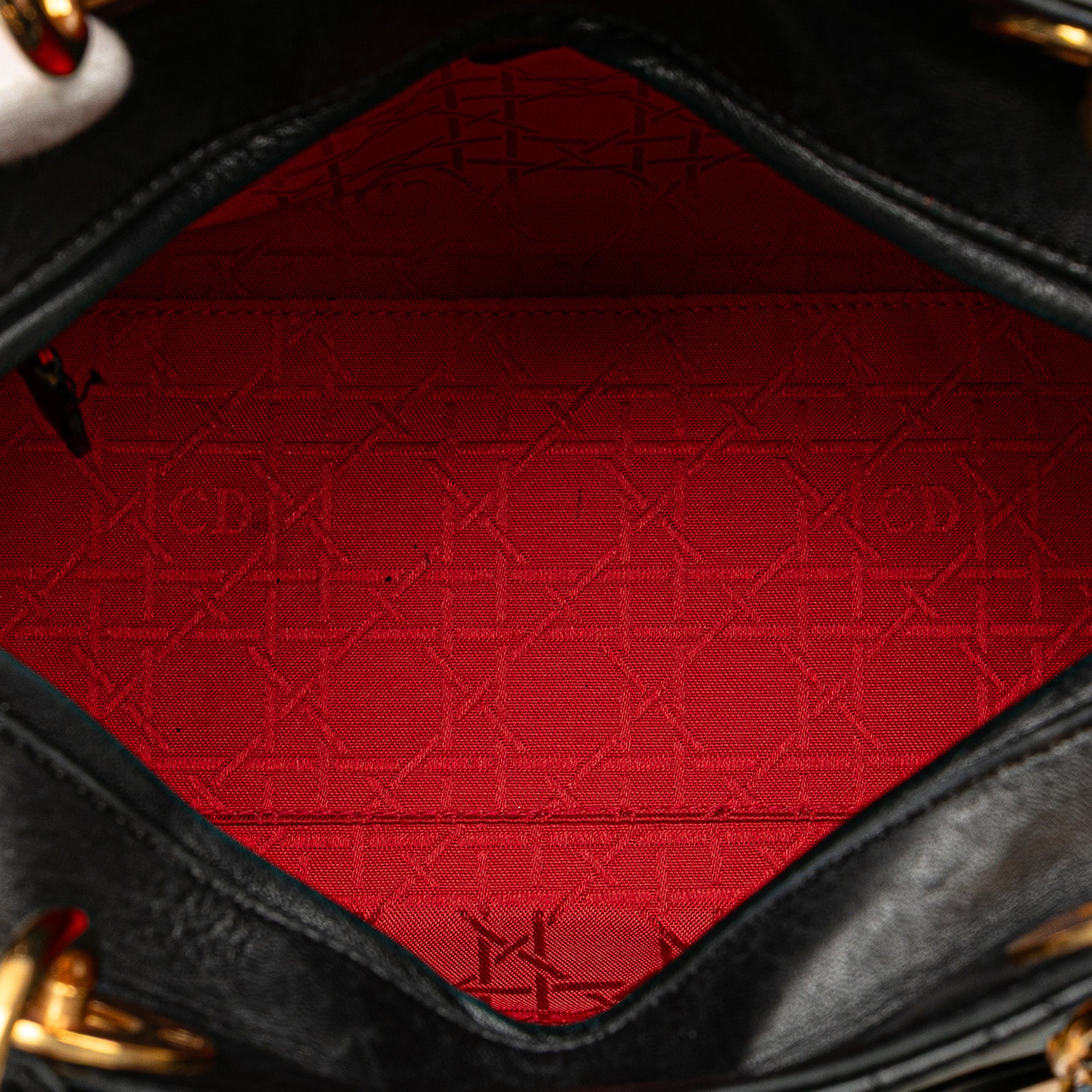 Dior Medium Lambskin Cannage Lady Dior - image 4