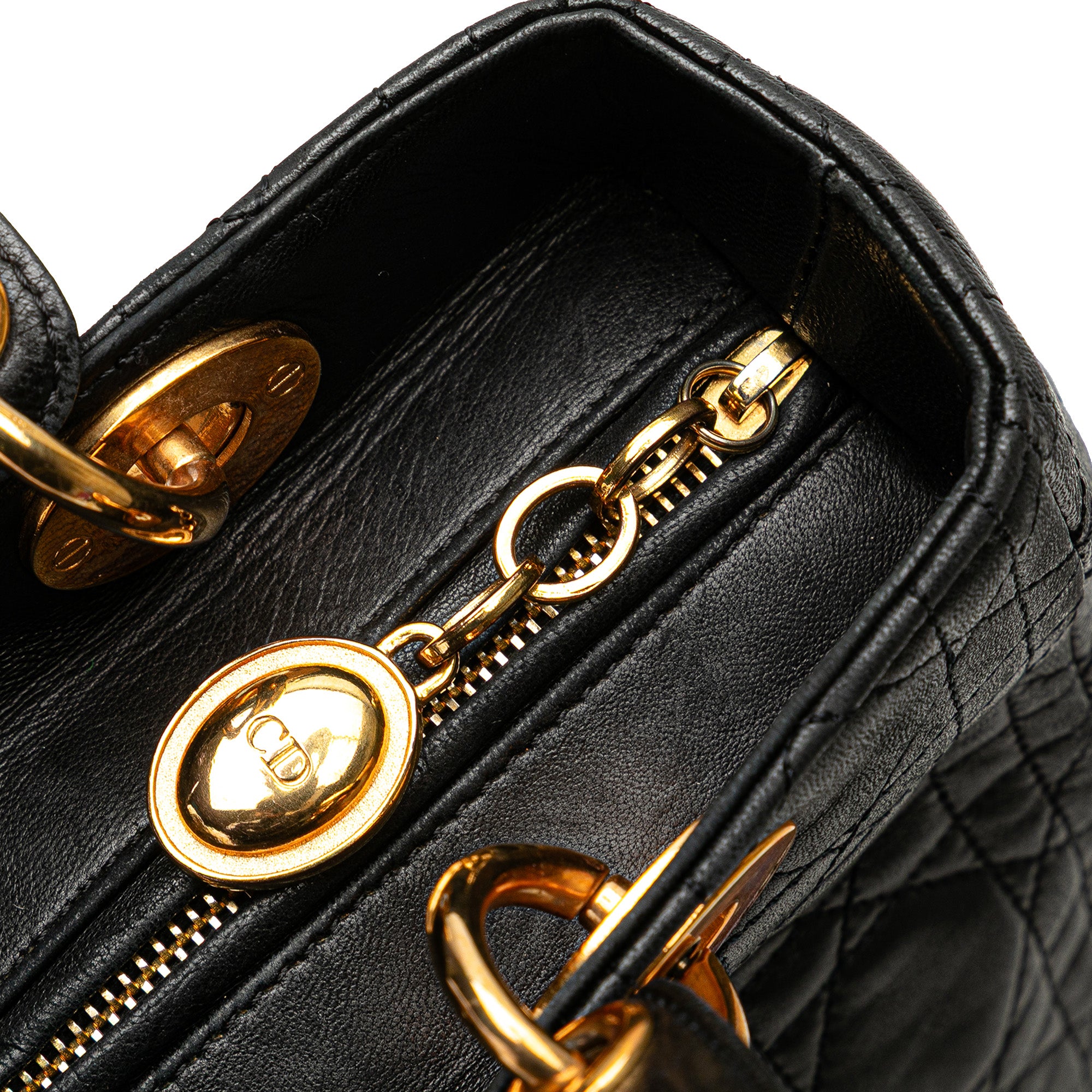Dior Medium Lambskin Cannage Lady Dior - image 9