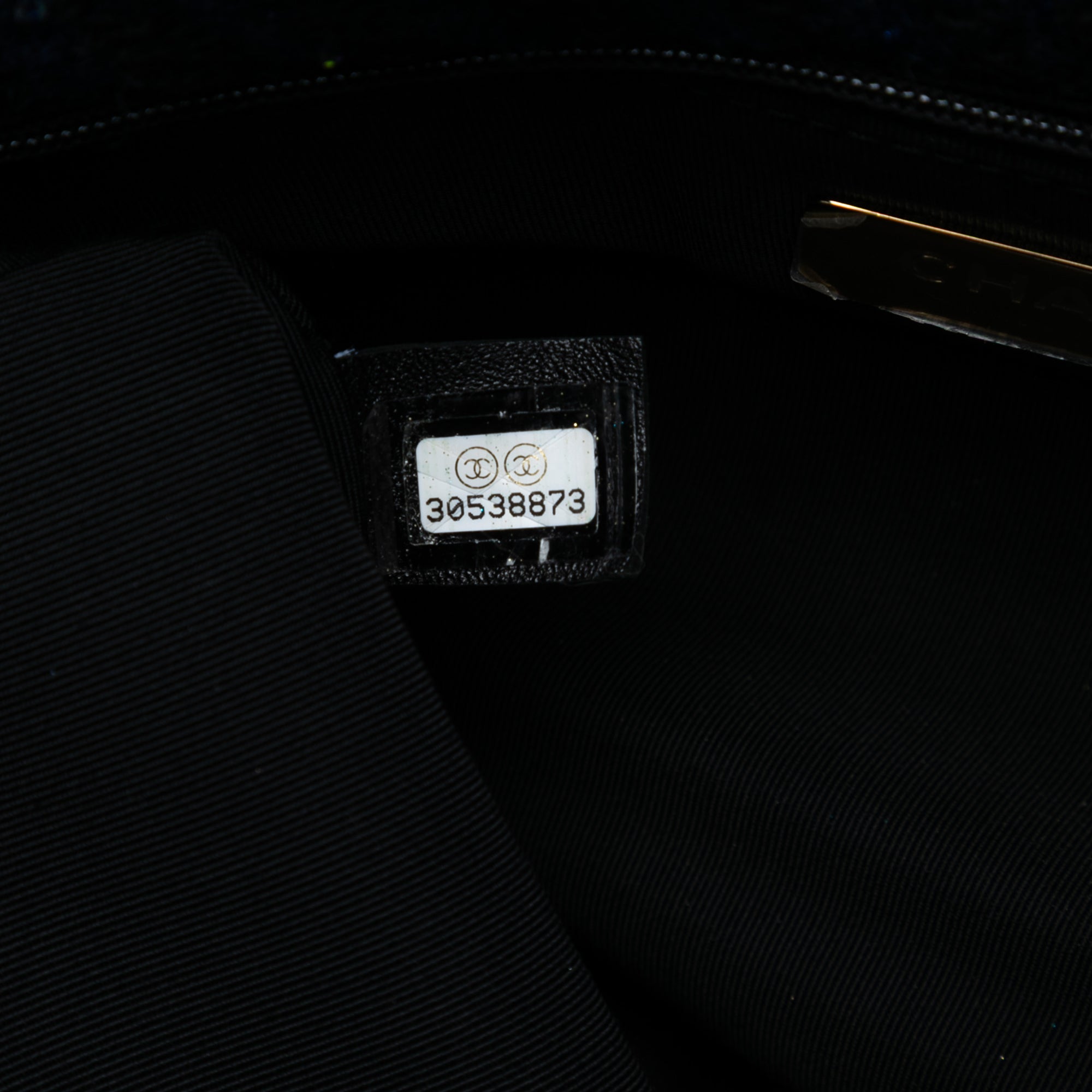 Chanel Large Chevron Tweed Sequin 19 Flap - image 6