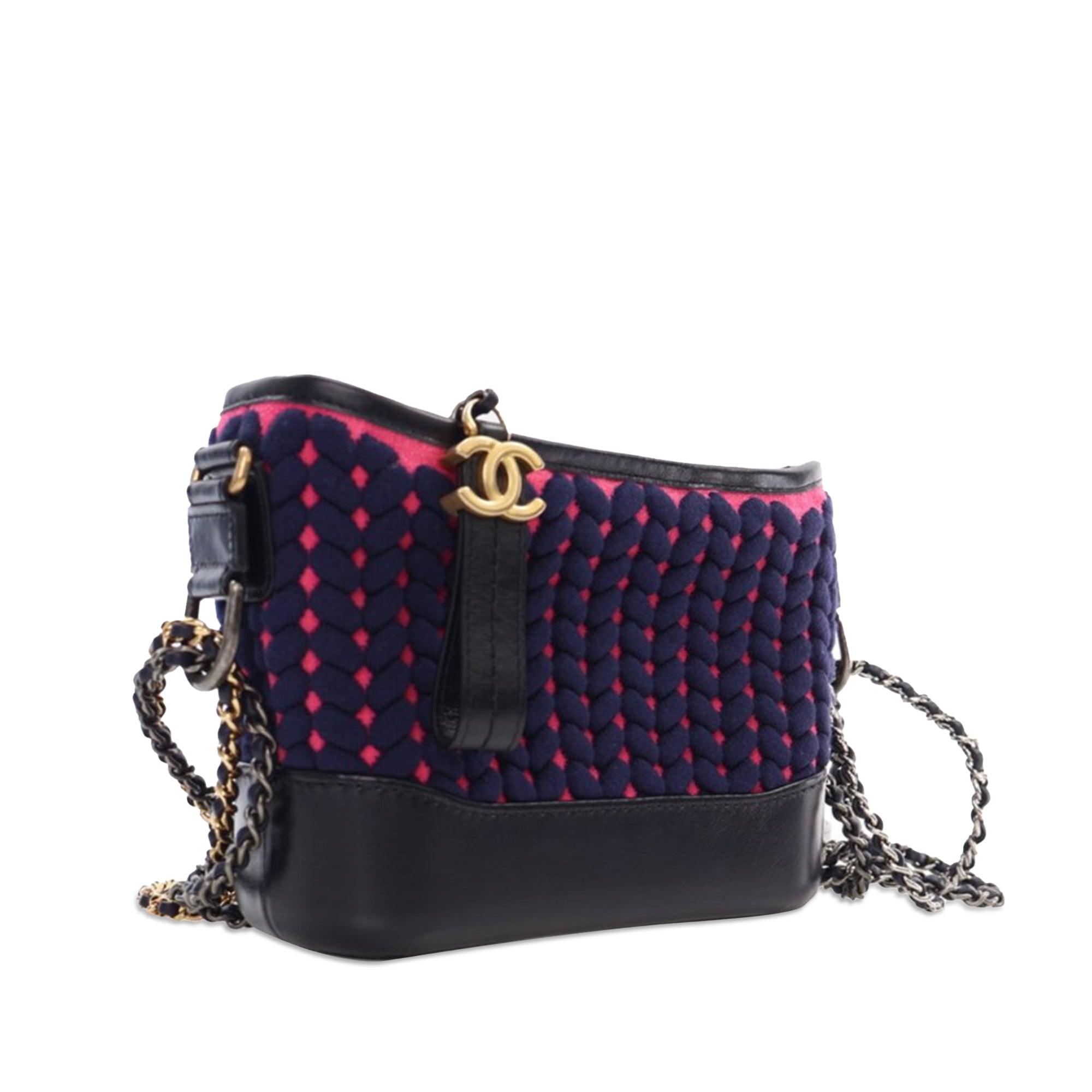 Chanel Small Knit and Calfskin Gabrielle Hobo - image 2