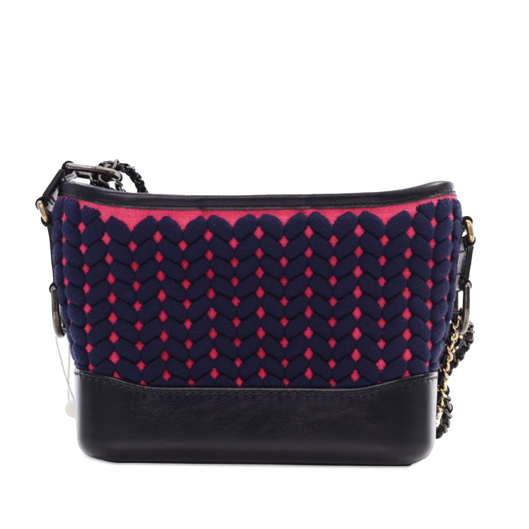 Chanel Small Knit and Calfskin Gabrielle Hobo - image 3
