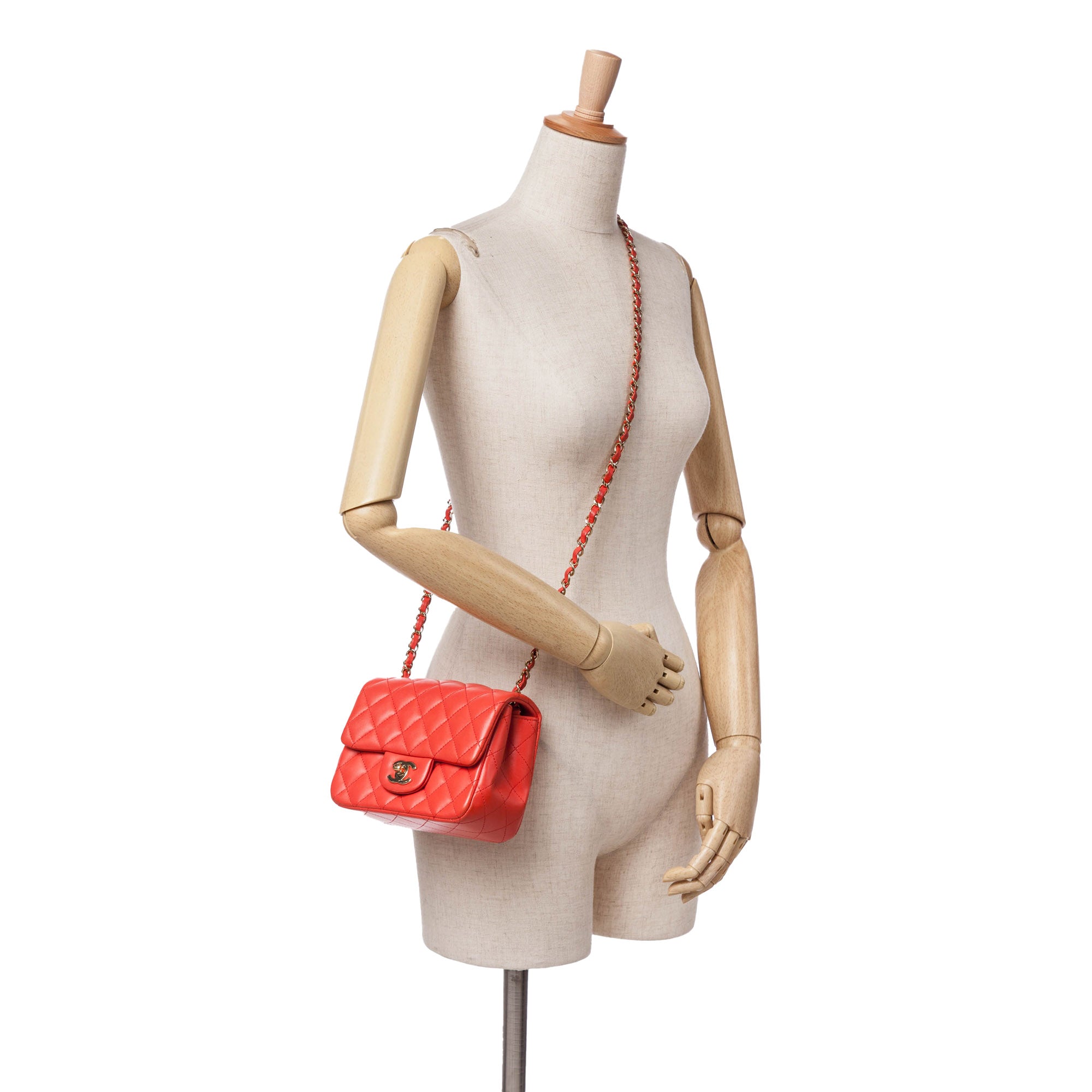 Chanel Mini Square Classic Lambskin Single Flap - image 10