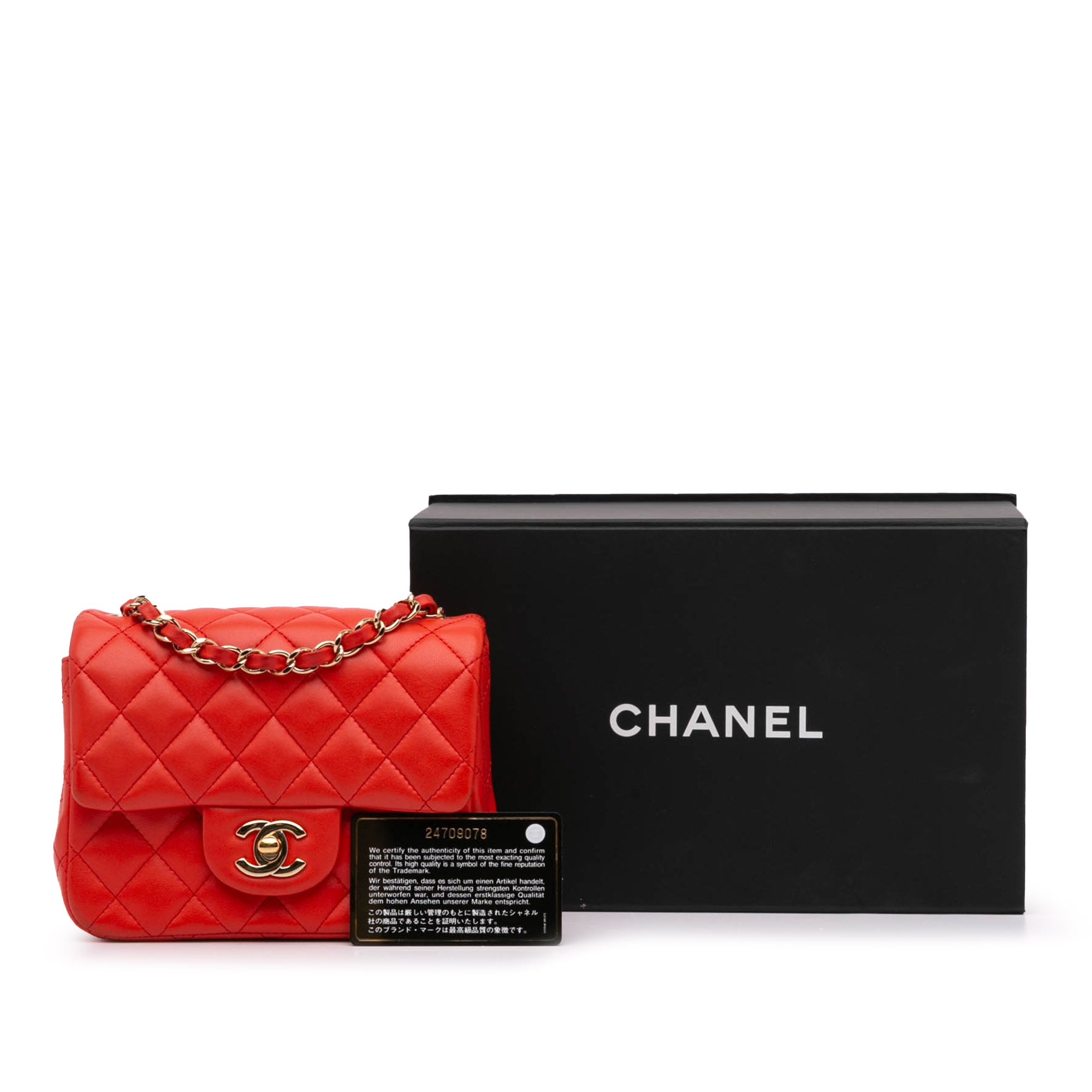 Chanel Mini Square Classic Lambskin Single Flap - image 11