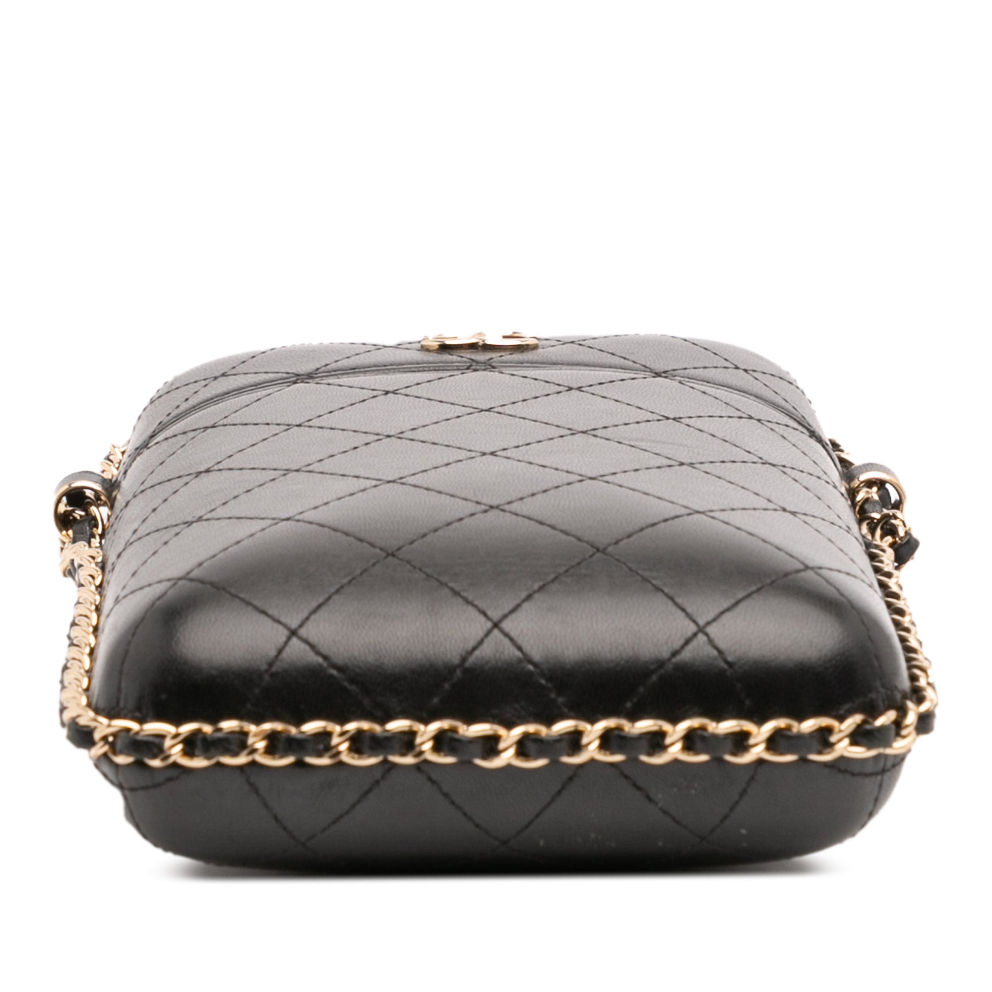 Chanel CC Quilted Lambskin Chain Around Phone Holder - image 3