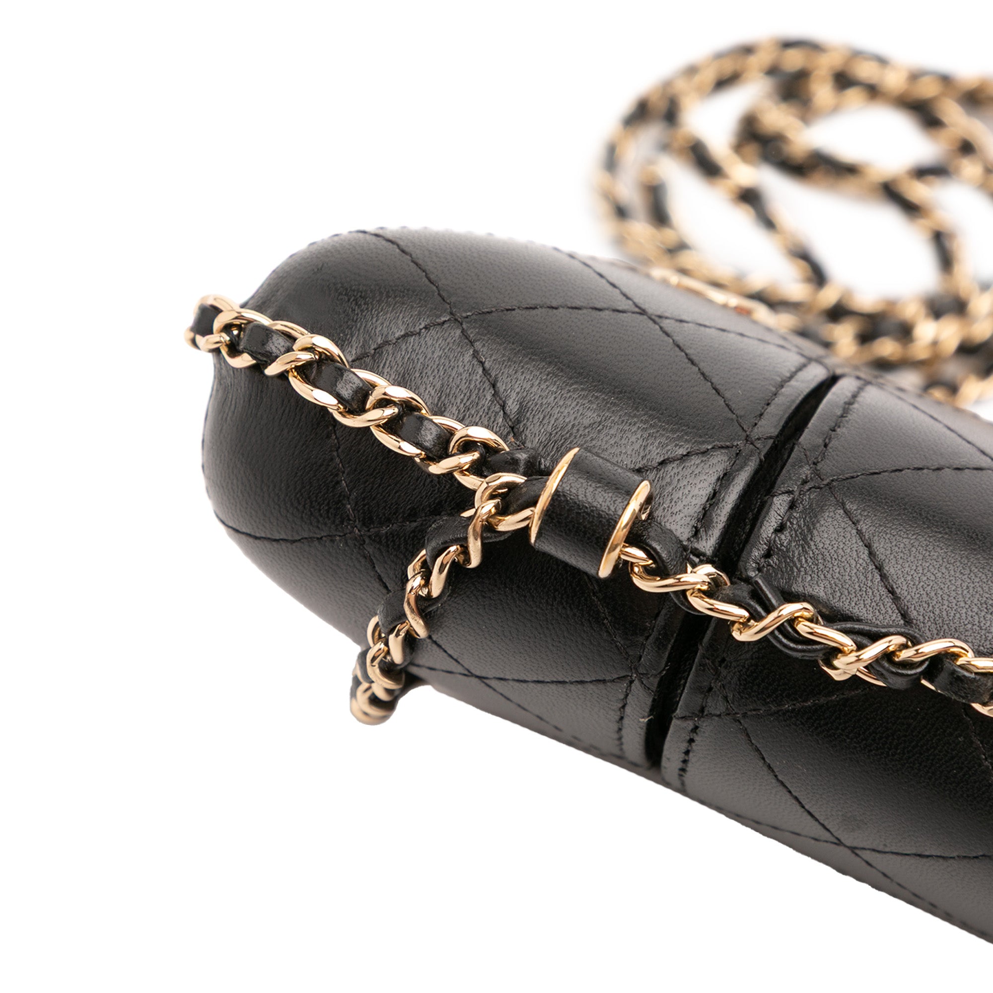 Chanel CC Quilted Lambskin Chain Around Phone Holder - image 8