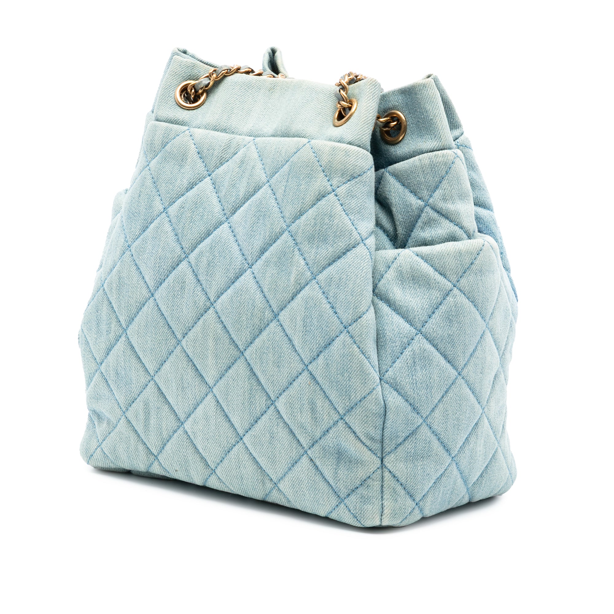 Chanel Quilted Denim Urban Spirit Bucket Bag - image 2
