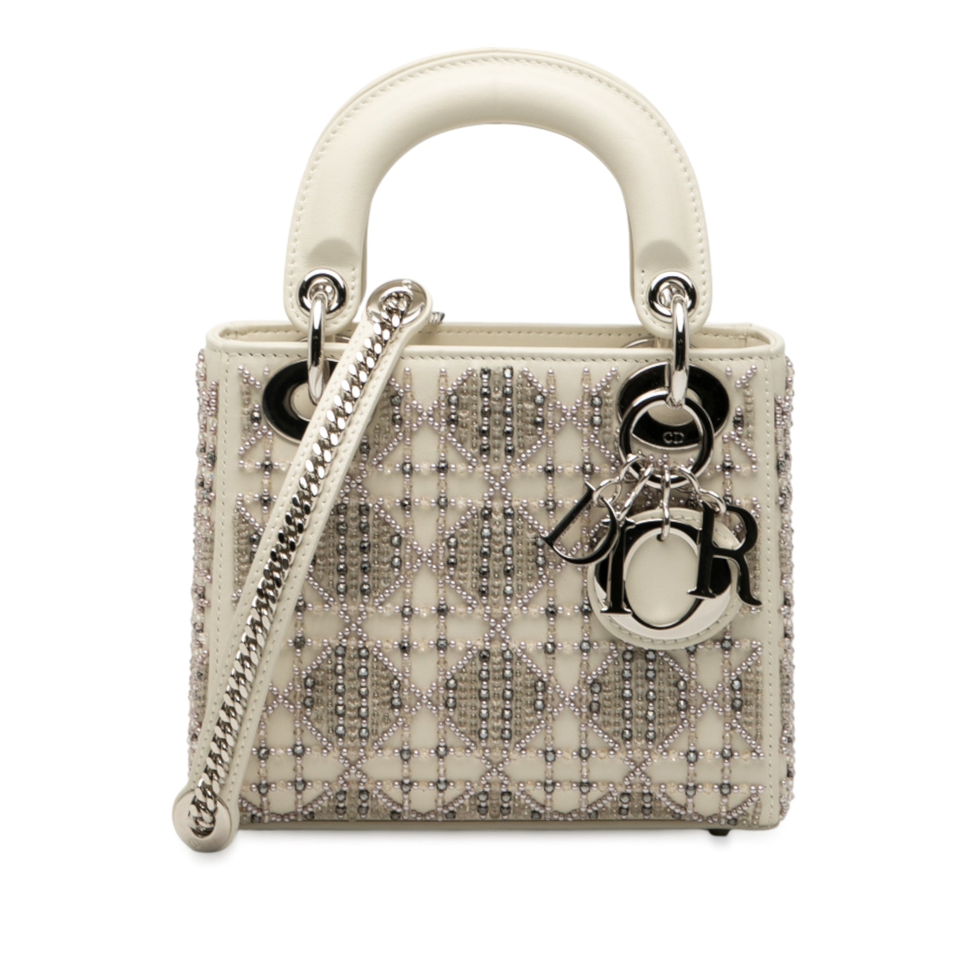 Dior Mini Lambskin Cannage Beaded Lady Dior - image 1