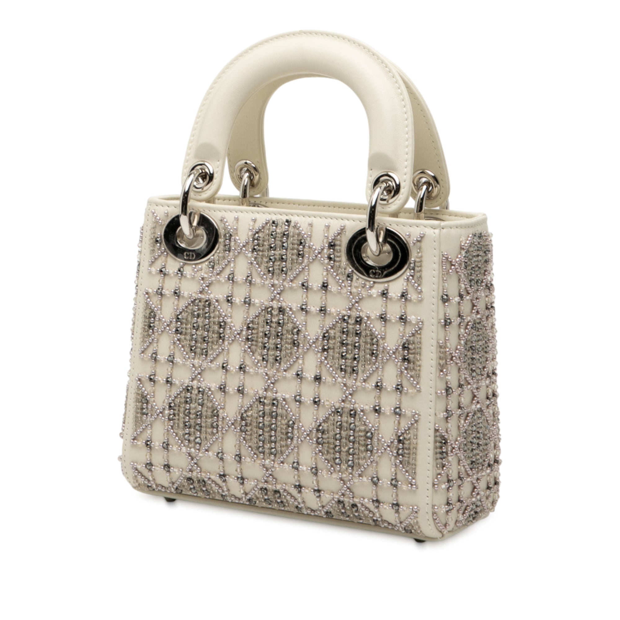 Dior Mini Lambskin Cannage Beaded Lady Dior - image 2
